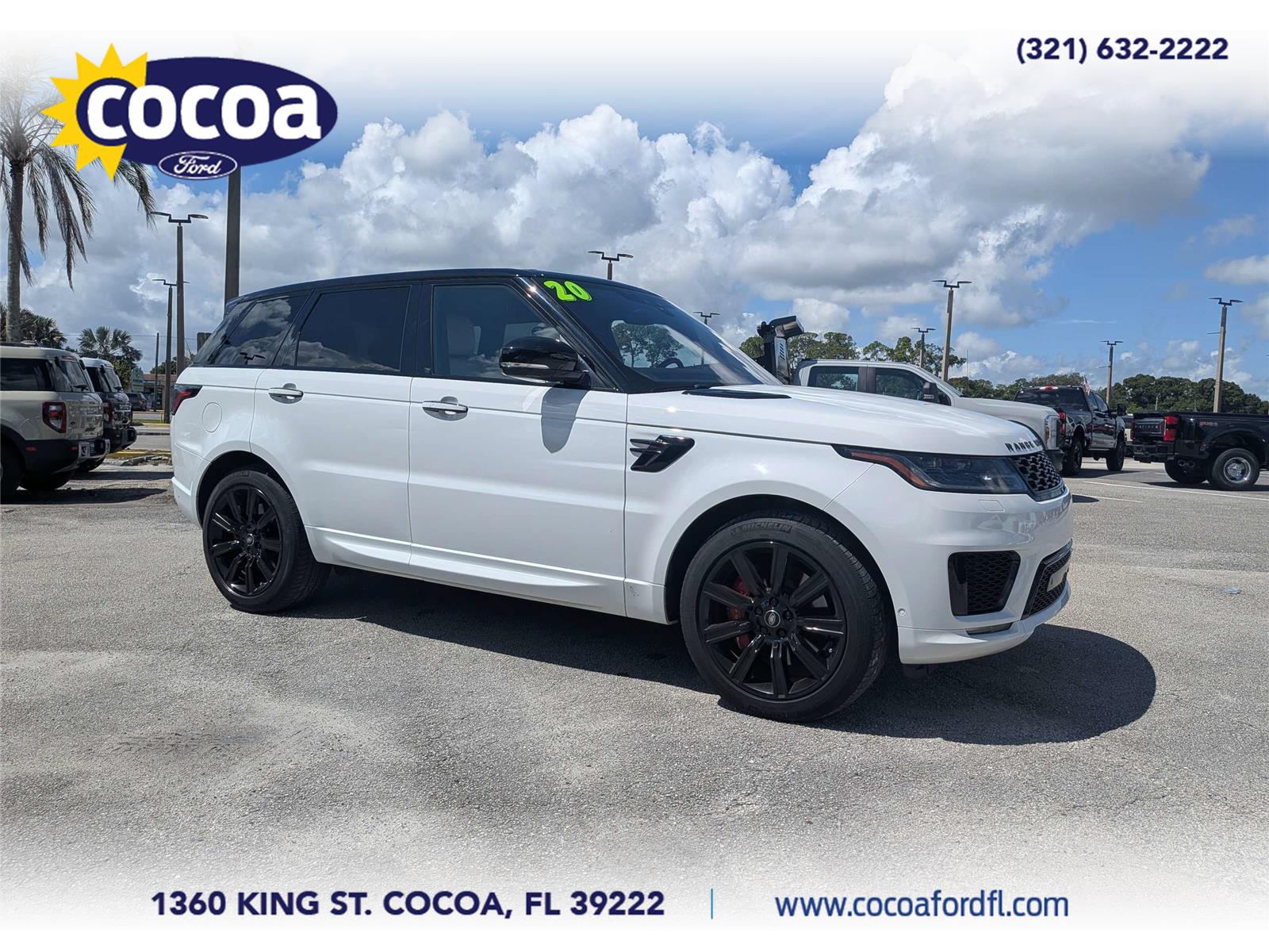 White 2020 Land Rover Range Rover Sport SUV / Crossover All-Wheel Drive Automatic