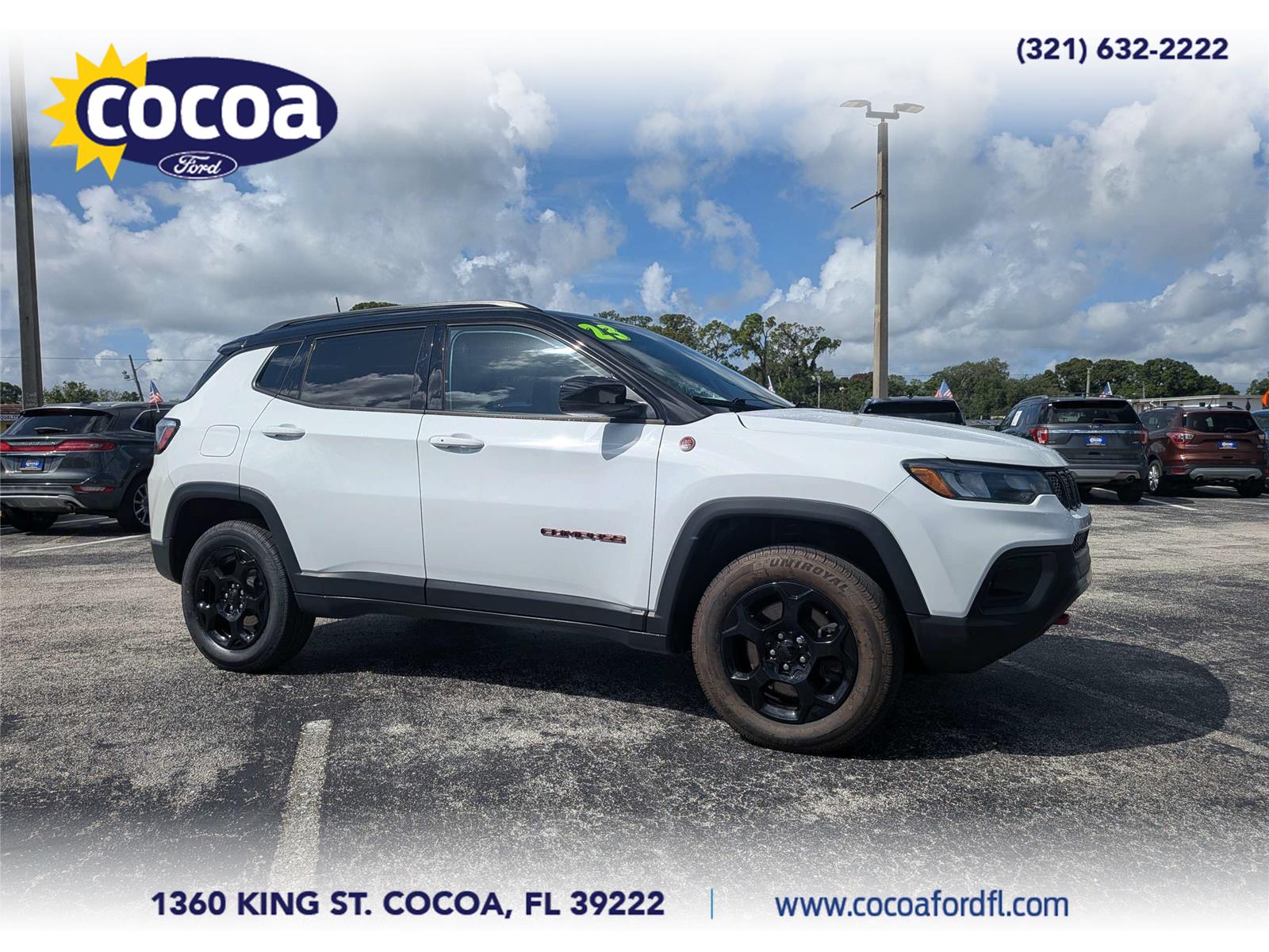 White 2023 Jeep Compass SUV / Crossover Four-Wheel Drive 8-Speed Automatic