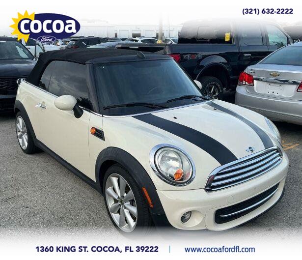 White 2014 MINI Cooper Convertible Front-Wheel Drive 6-Speed Manual Overdrive