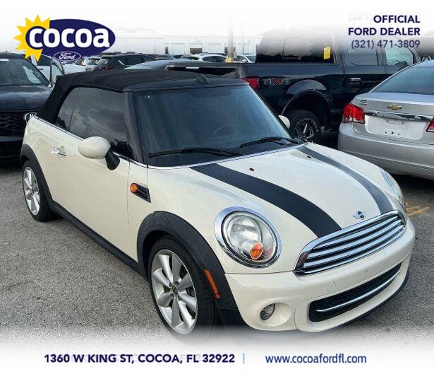 White 2014 MINI Cooper Convertible Front-Wheel Drive 6-Speed Manual Overdrive