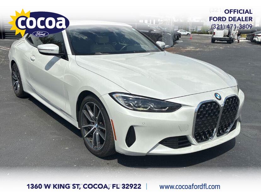 White 2021 BMW 4 Series Coupe Rear-Wheel Drive Automatic