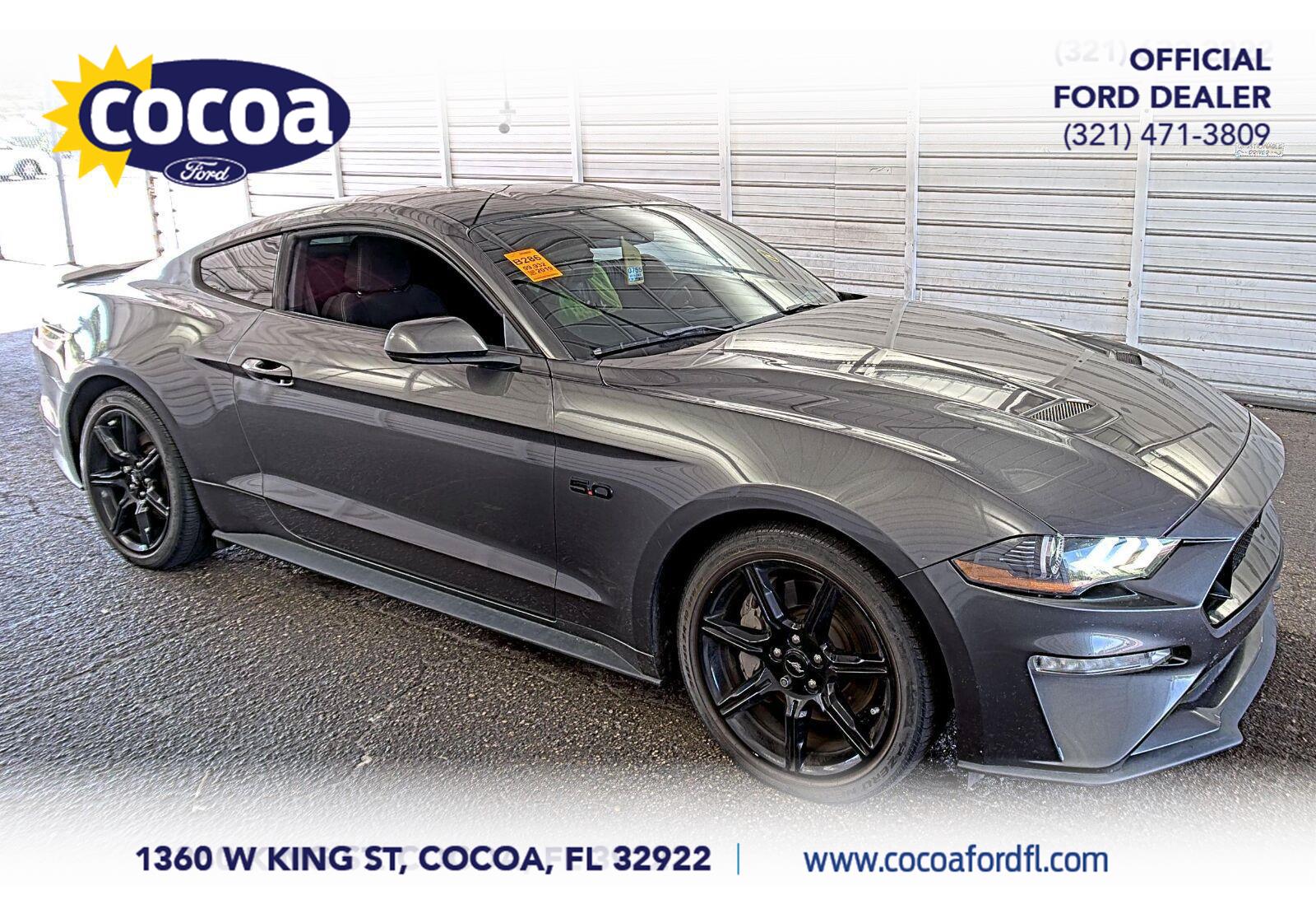 Gray 2019 Ford Mustang Coupe Rear-Wheel Drive Automatic