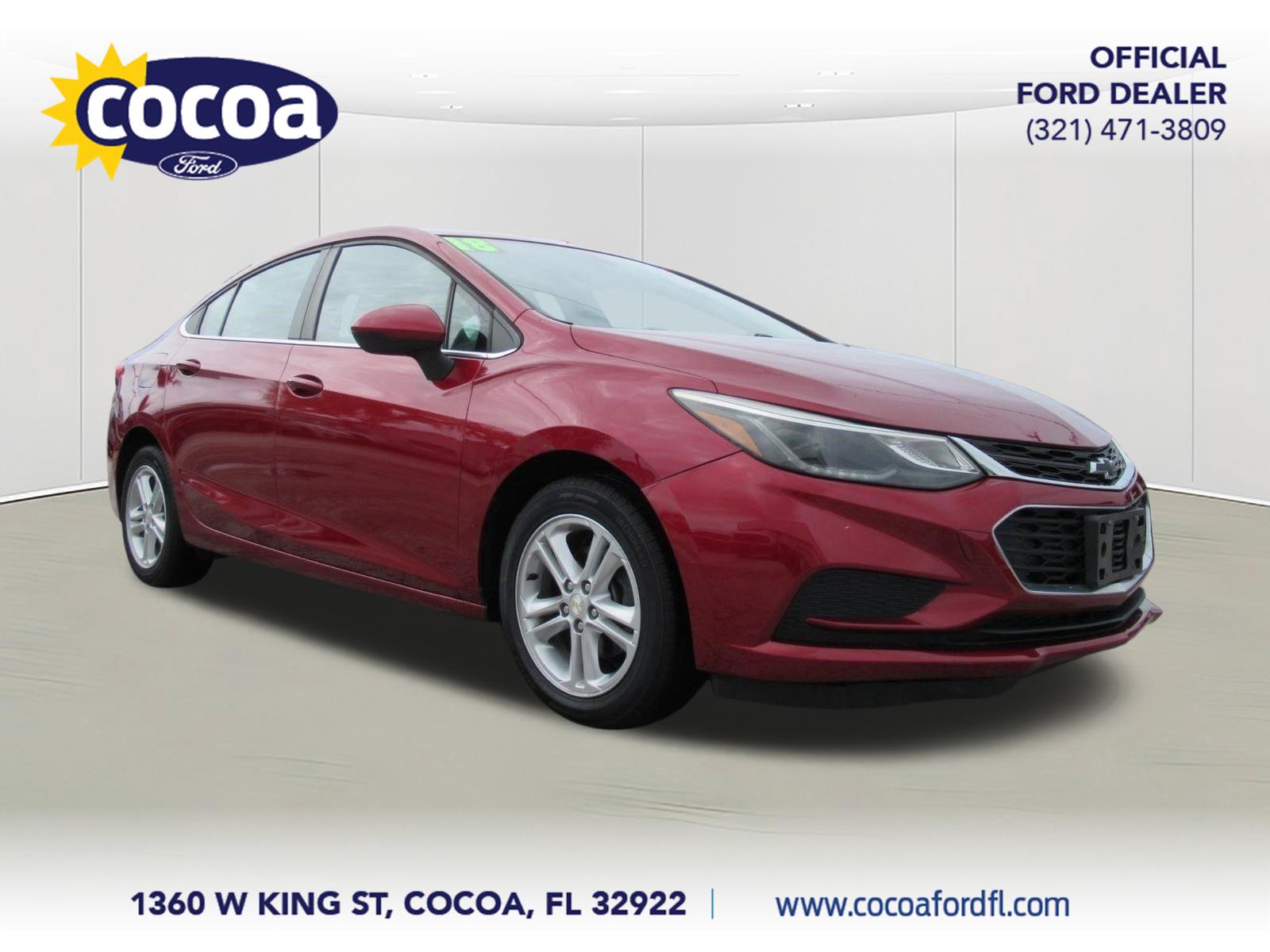 Red 2018 Chevrolet Cruze Sedan Front-Wheel Drive 6-Speed Automatic