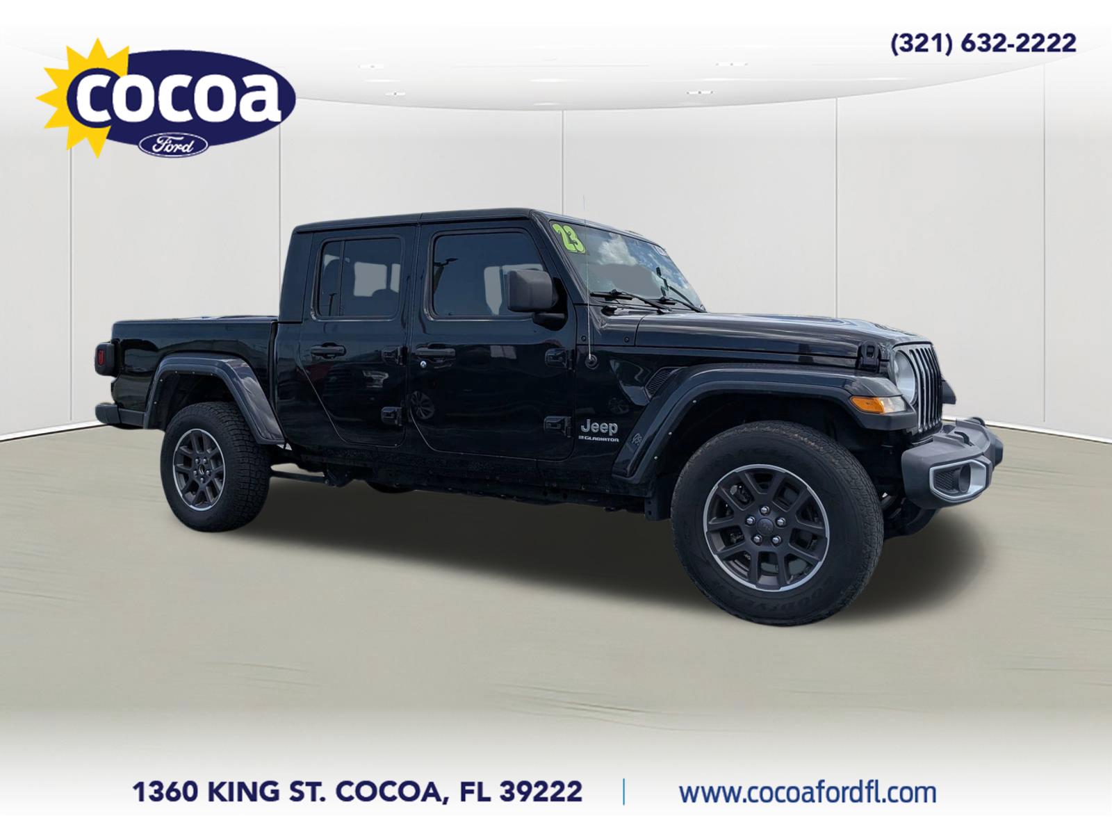 Black 2023 Jeep Gladiator Pickup Truck Four-Wheel Drive 8-Speed Automatic
