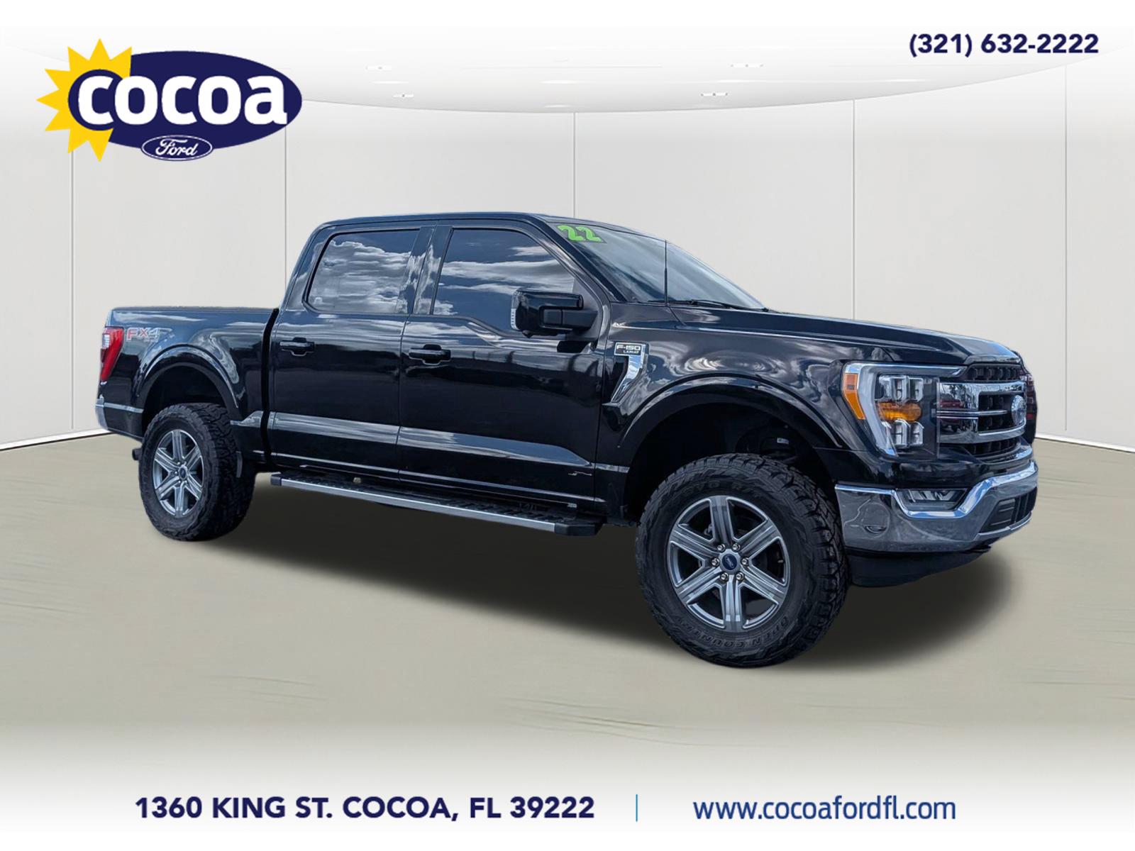 Black 2022 Ford F-150 Pickup Truck Four-Wheel Drive Automatic