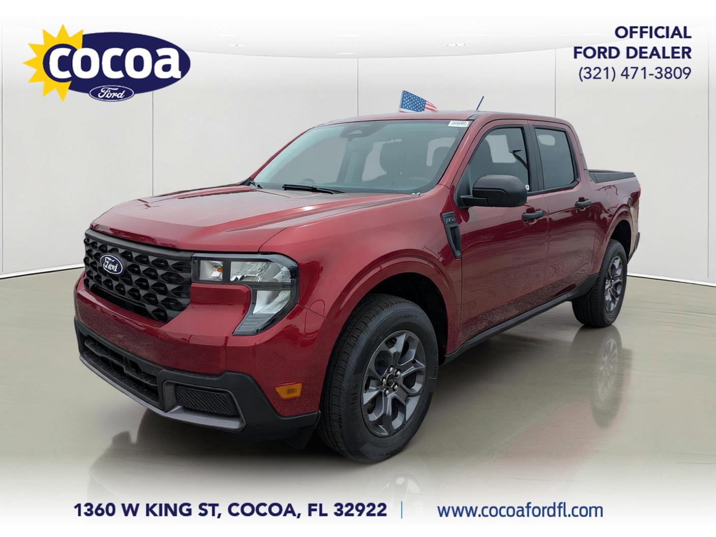 Ruby Red 2026 Ford Maverick Pickup Truck Front-Wheel Drive Continuously Variable Transmission