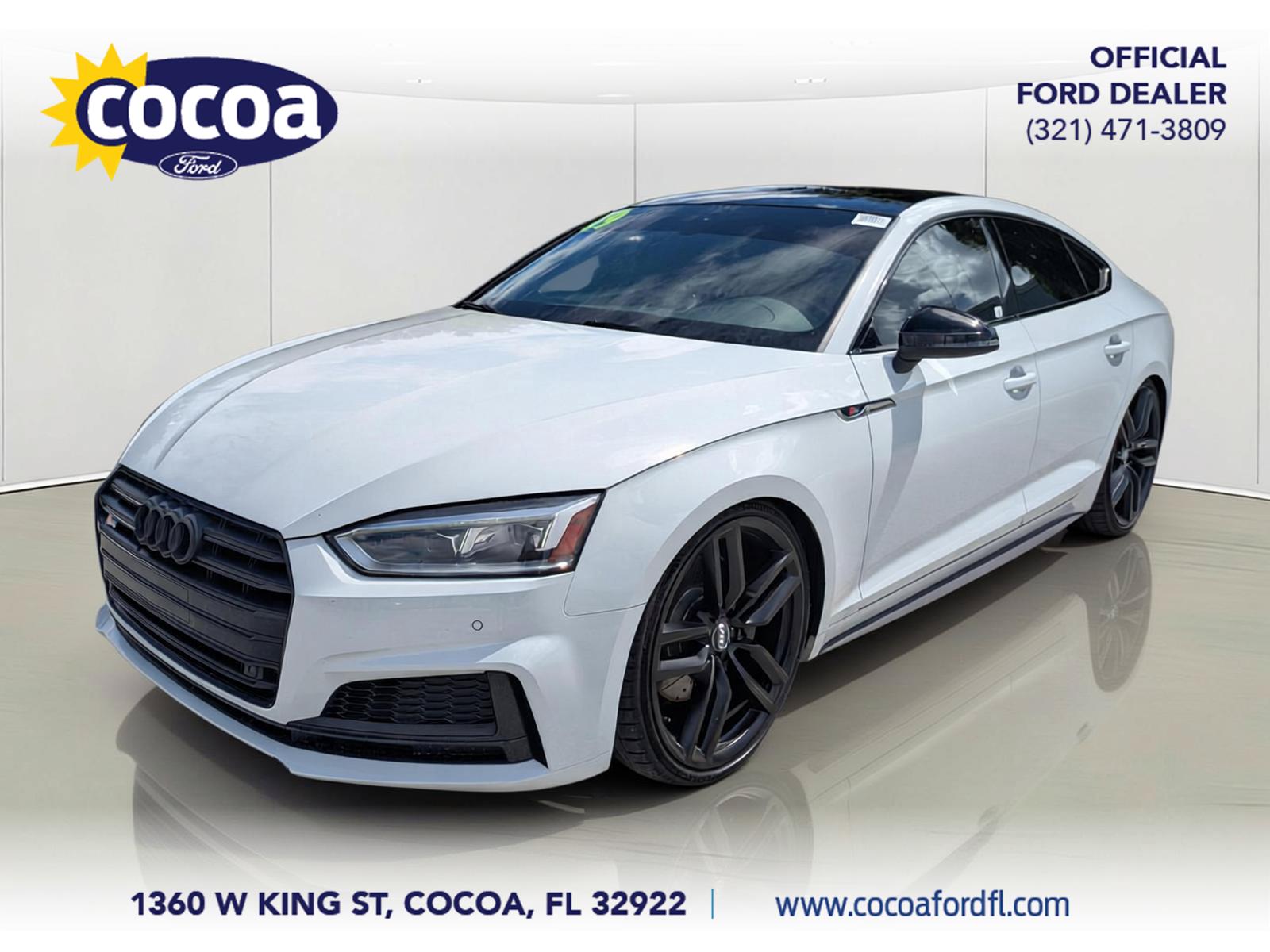 White 2019 Audi S5 Sportback Sedan All-Wheel Drive Automatic