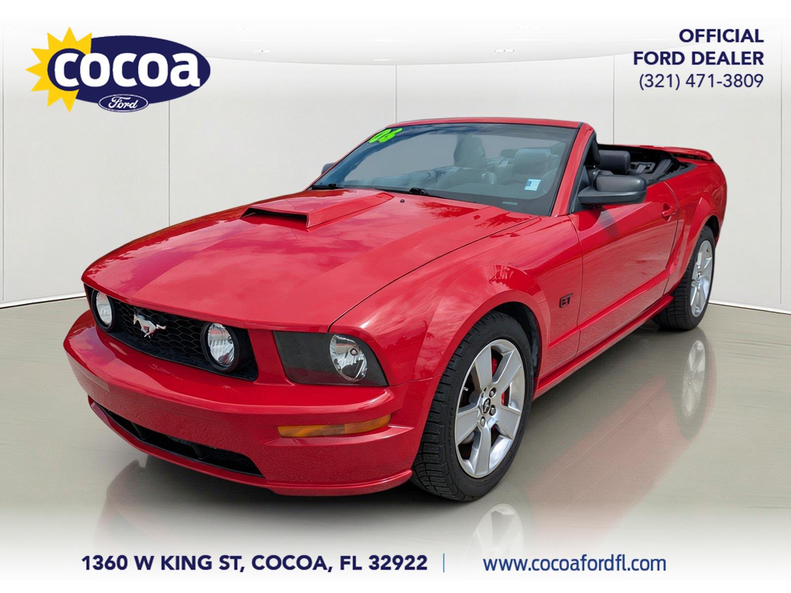 Red 2006 Ford Mustang Convertible Rear-Wheel Drive Automatic