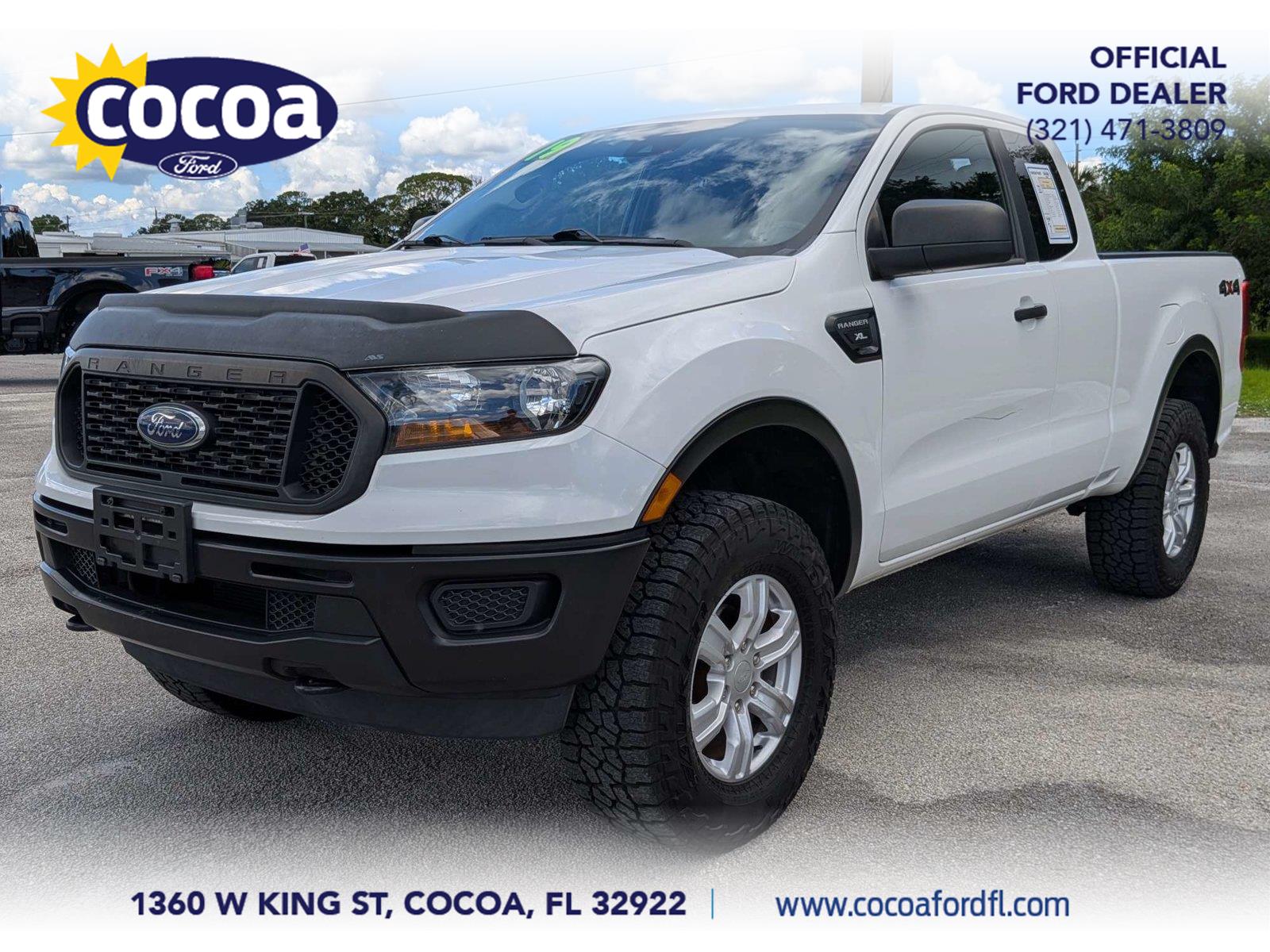 White 2019 Ford Ranger Pickup Truck Four-Wheel Drive Automatic
