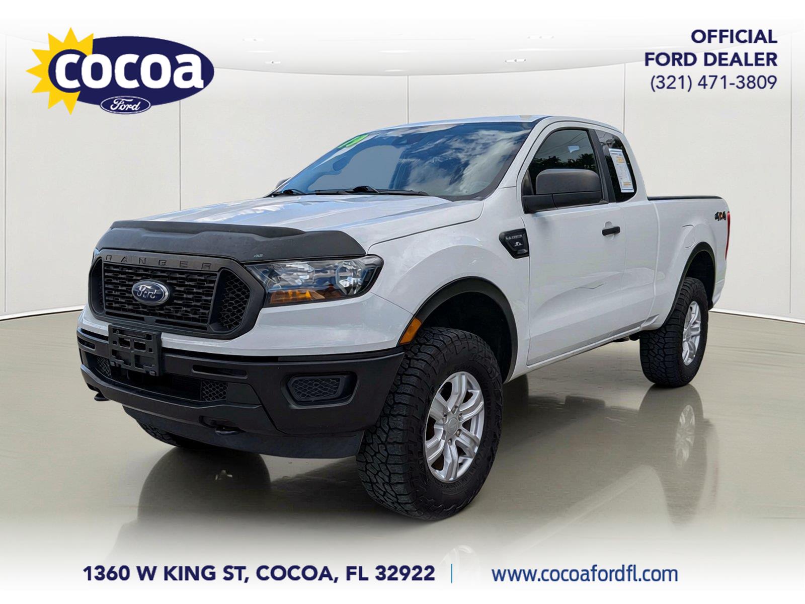 White 2019 Ford Ranger Pickup Truck Four-Wheel Drive Automatic