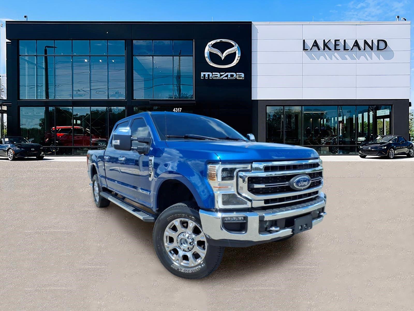 Atlas Blue Metallic 2022 Ford F-250 Super Duty Pickup Truck Four-Wheel Drive 6-Speed Automatic