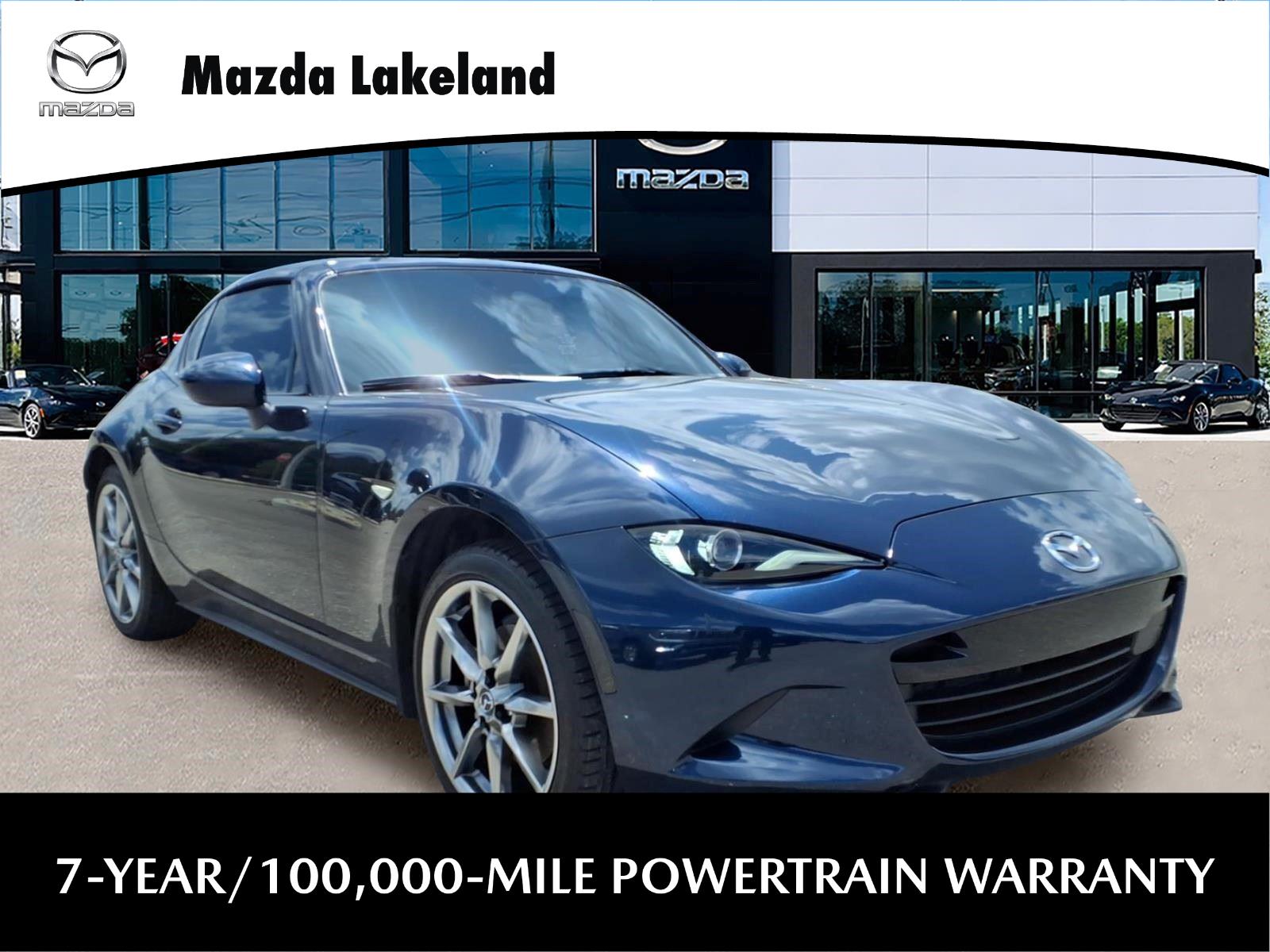 Deep Crystal Blue Mica 2025 Mazda MX-5 Miata RF Grand Touring RWD Convertible Rear-Wheel Drive Automatic