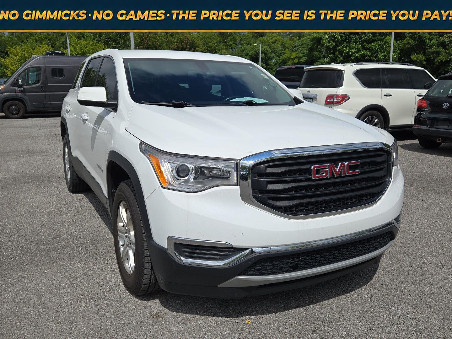 Summit White 2019 GMC Acadia SUV / Crossover Front-Wheel Drive 6-Speed Automatic