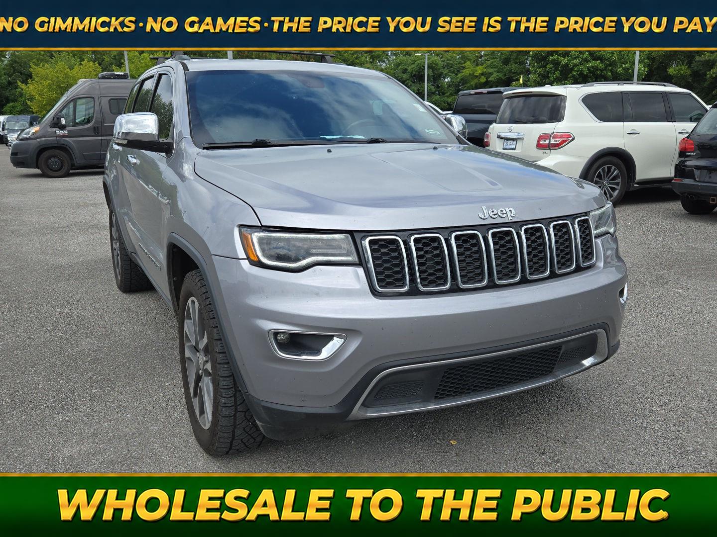 Billet Silver Metallic Clearcoat 2018 Jeep Grand Cherokee SUV / Crossover Four-Wheel Drive 8-Speed Automatic
