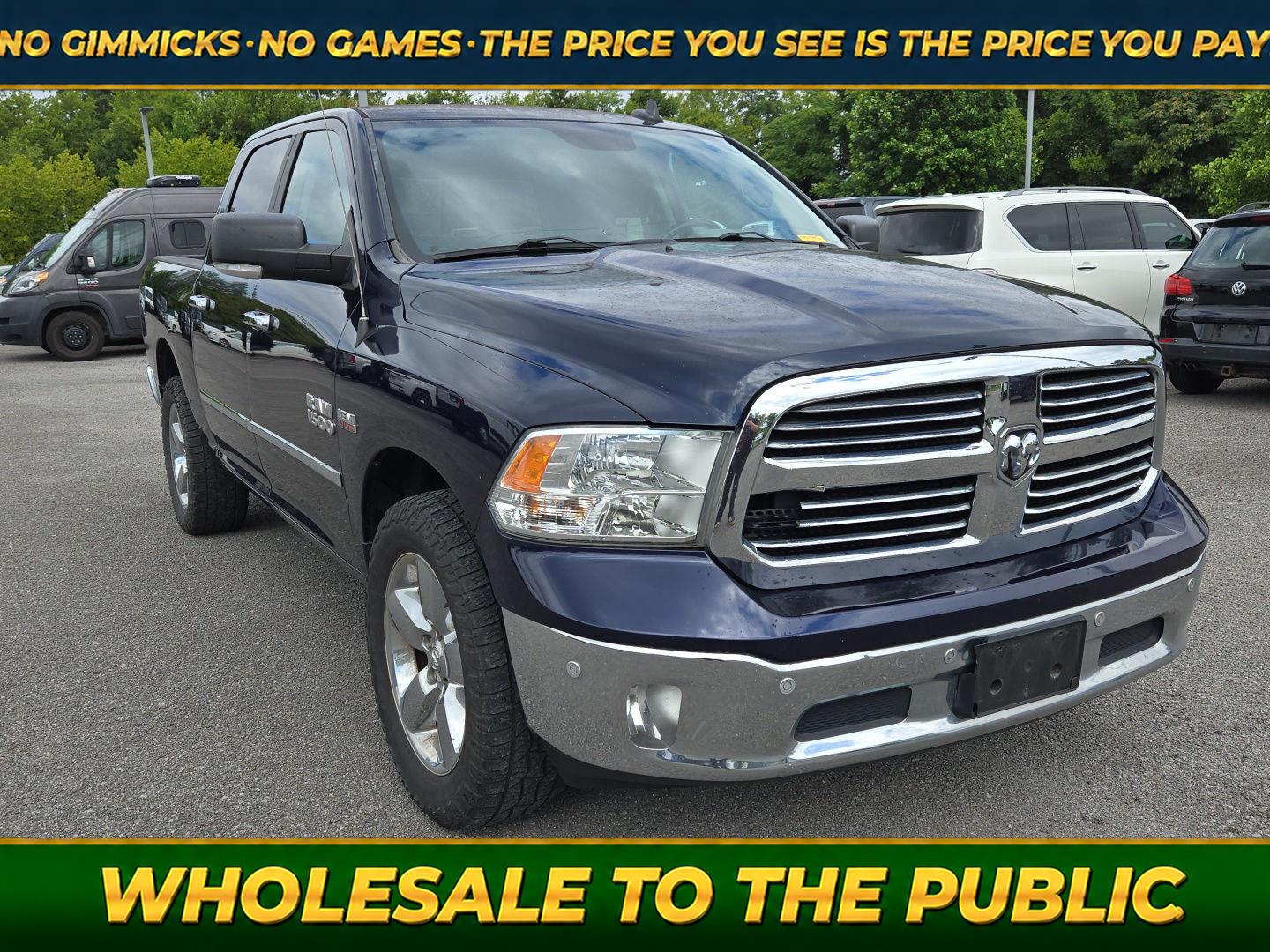 True Blue Pearlcoat 2016 RAM 1500 Pickup Truck Four-Wheel Drive 8-Speed Automatic