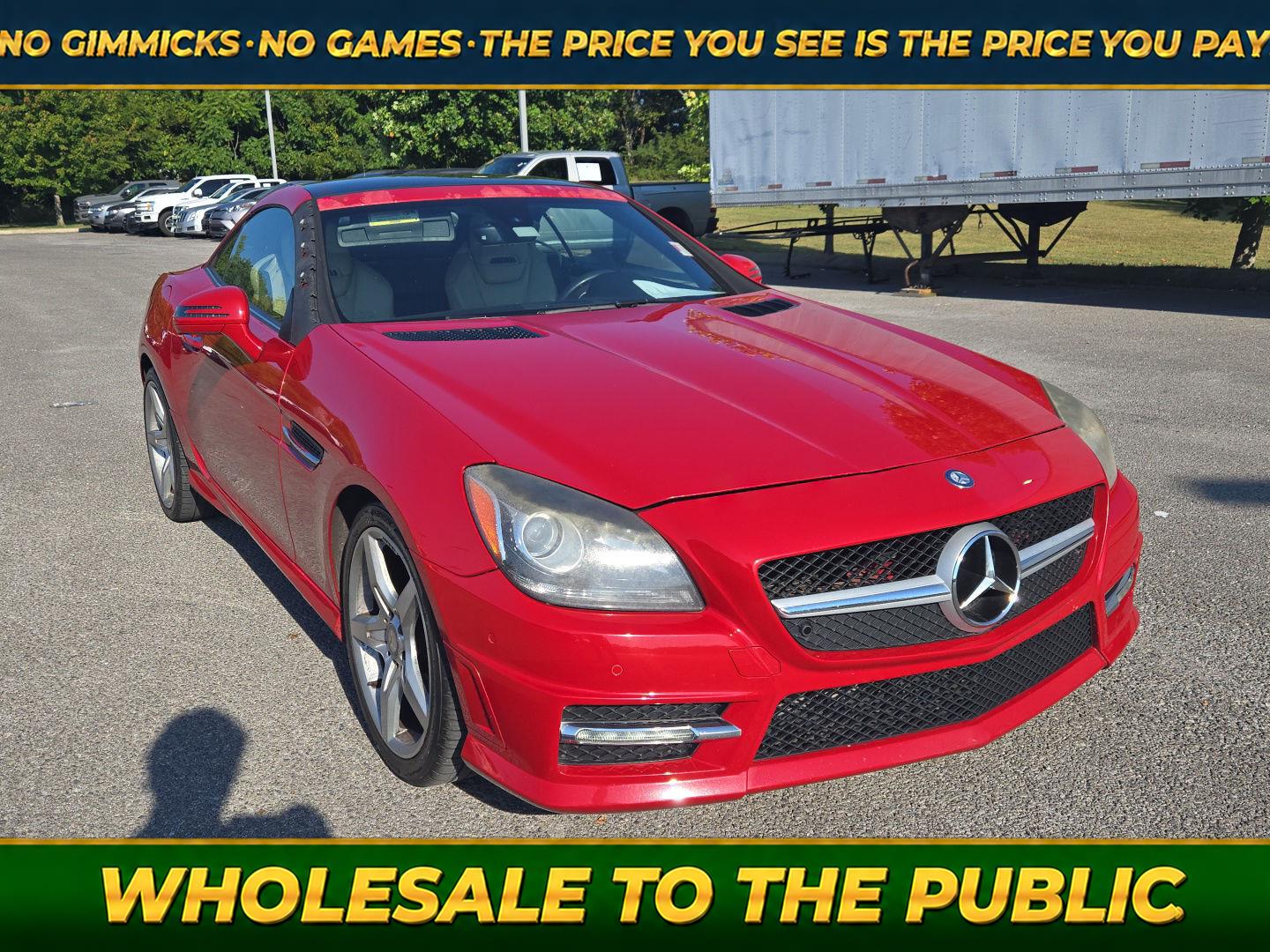 Cardinal Red Metallic 2014 Mercedes-Benz SLK Convertible Rear-Wheel Drive 6-Speed Manual
