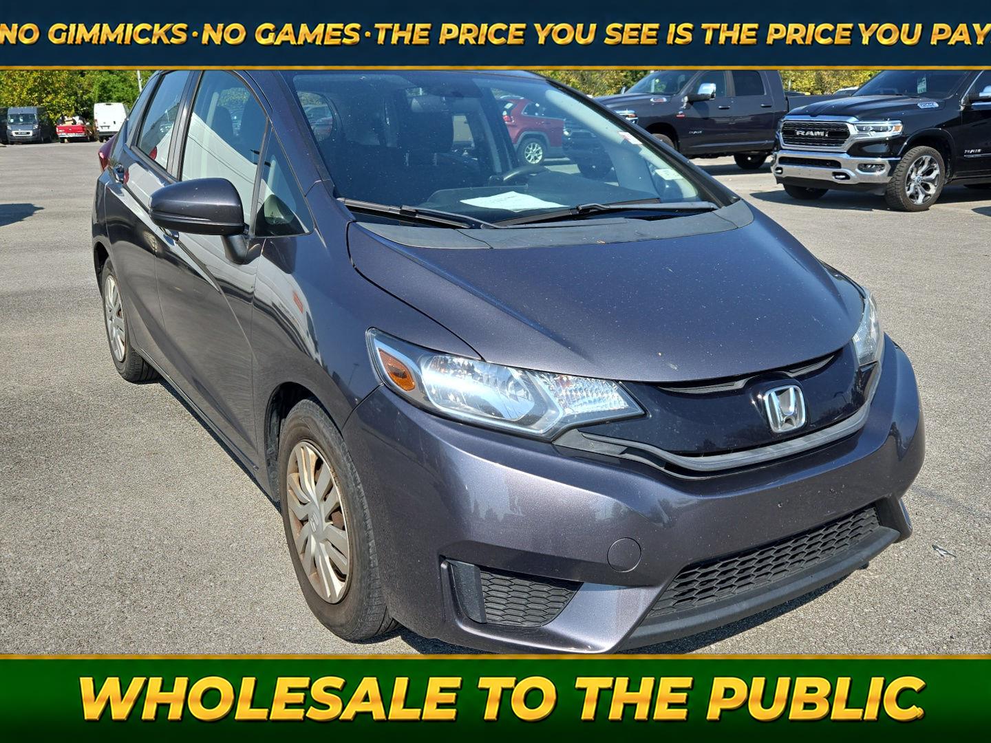 Gray (Modern Steel Metallic) 2015 Honda Fit Hatchback Front-Wheel Drive Continuously Variable Transmission