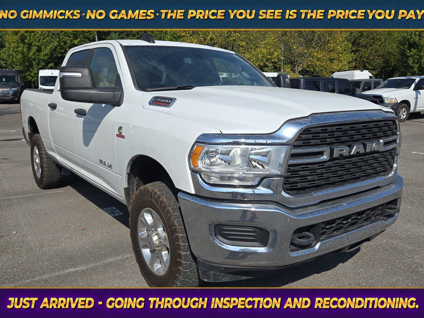 Bright White Clearcoat 2023 RAM 2500 Pickup Truck Four-Wheel Drive 6-Speed Automatic