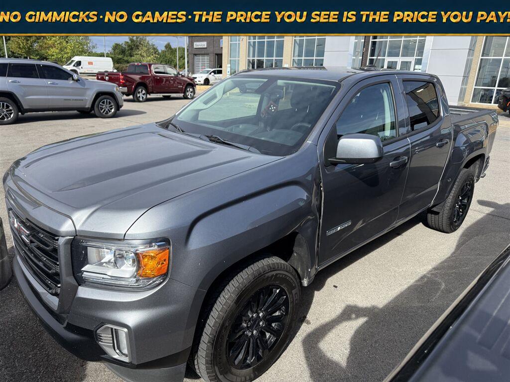 Gray (Satin Steel Metallic) 2022 GMC Canyon Pickup Truck Four-Wheel Drive 8-Speed Automatic