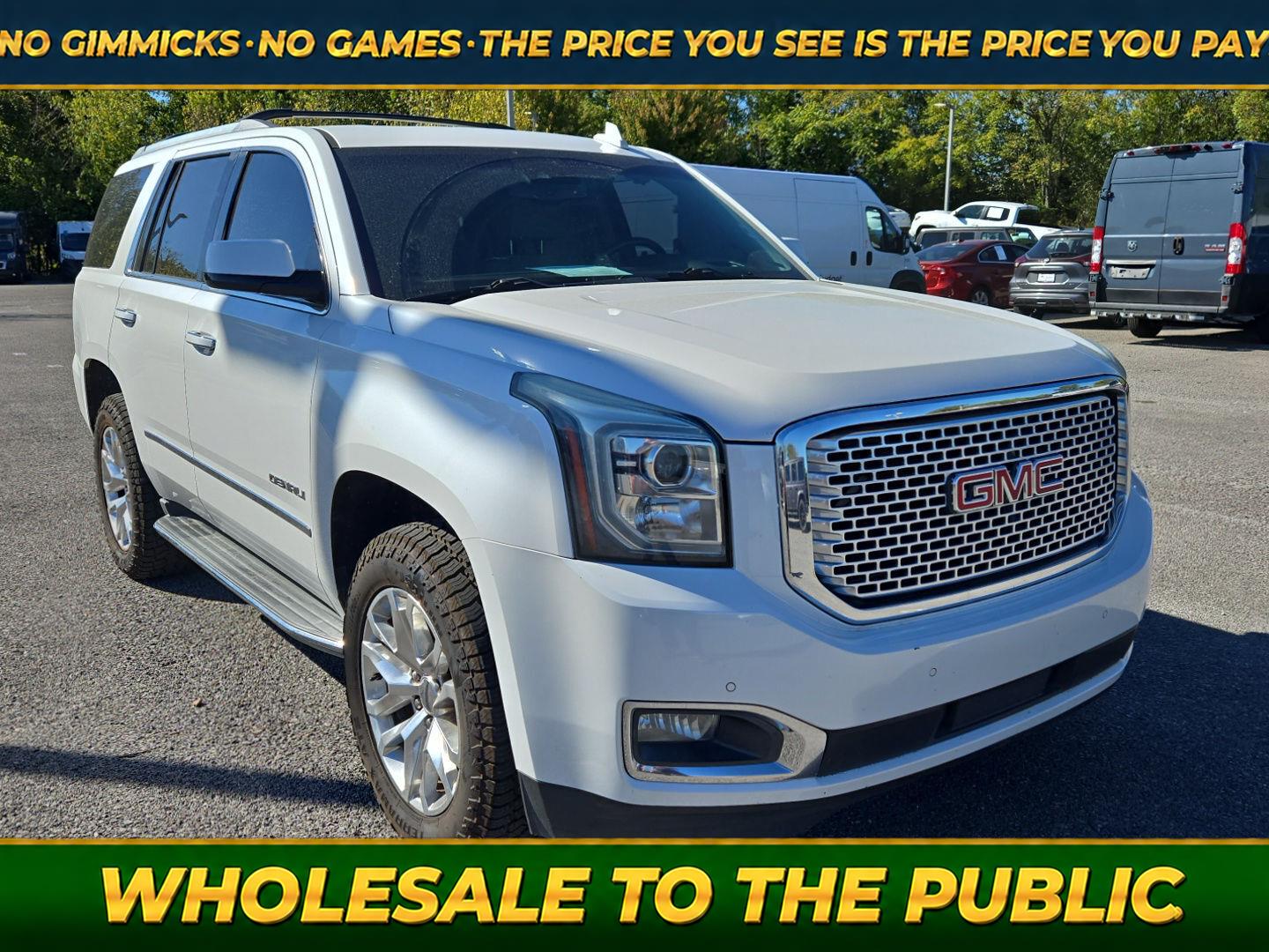 White Frost Tricoat 2016 GMC Yukon SUV / Crossover Four-Wheel Drive 8-Speed Automatic