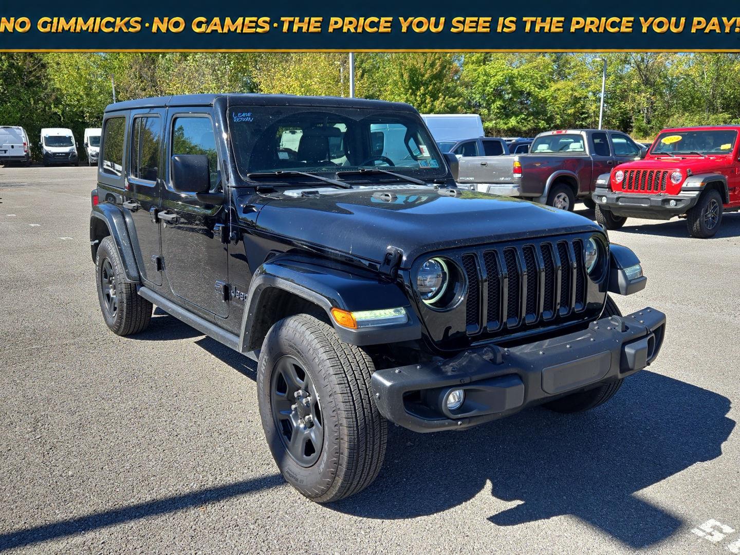 Black Clearcoat 2023 Jeep Wrangler SUV / Crossover Four-Wheel Drive 8-Speed Automatic