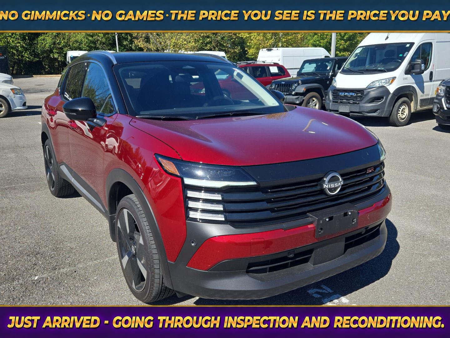 Red (Scarlet Ember Tintcoat/Super Black) 2025 Nissan Kicks SUV / Crossover All-Wheel Drive Continuously Variable Transmission