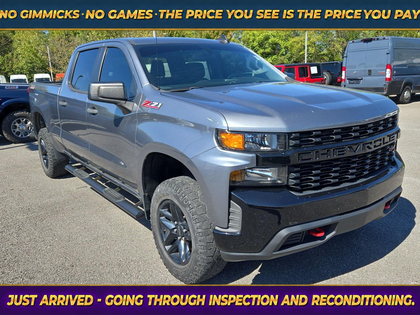 Gray (Satin Steel Metallic) 2021 Chevrolet Silverado 1500 Pickup Truck Four-Wheel Drive 6-Speed Automatic