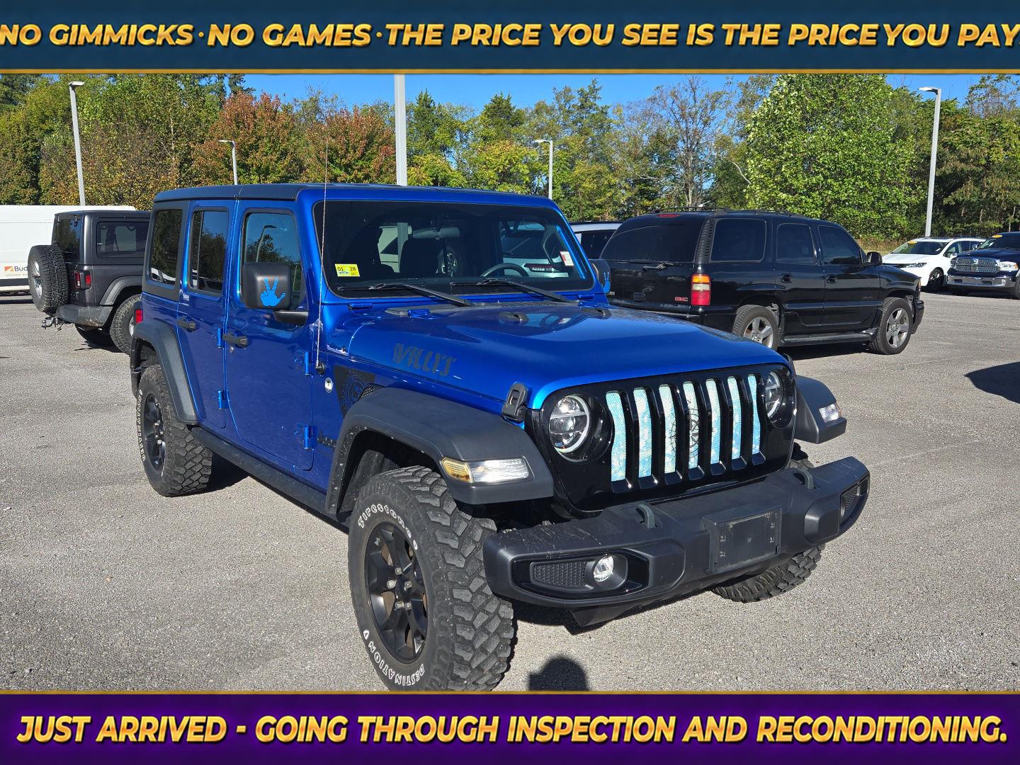 Hydro Blue Pearlcoat 2021 Jeep Wrangler SUV / Crossover Four-Wheel Drive 8-Speed Automatic