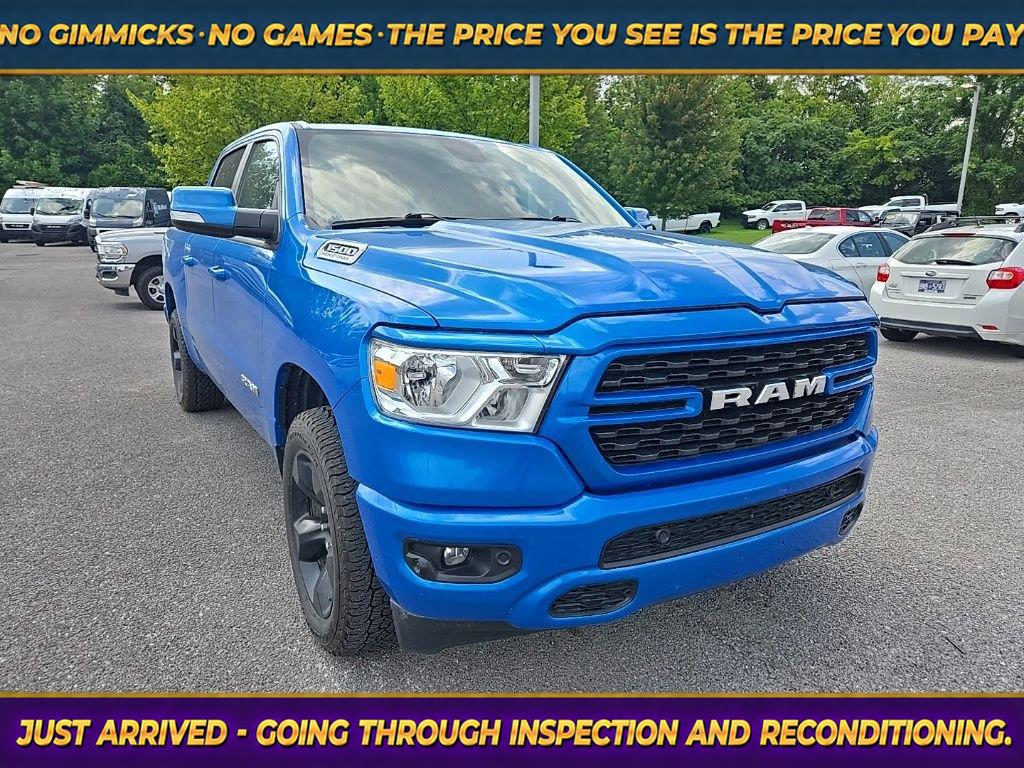 Hydro Blue Pearlcoat 2022 RAM 1500 Pickup Truck Four-Wheel Drive 8-Speed Automatic