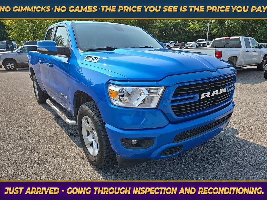 Hydro Blue Pearlcoat 2021 RAM 1500 Pickup Truck Four-Wheel Drive 8-Speed Automatic