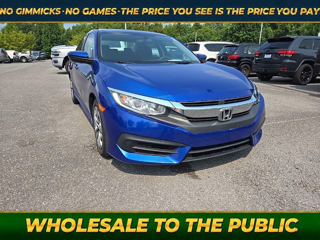 Aegean Blue Metallic 2017 Honda Civic Sedan Front-Wheel Drive Continuously Variable Transmission