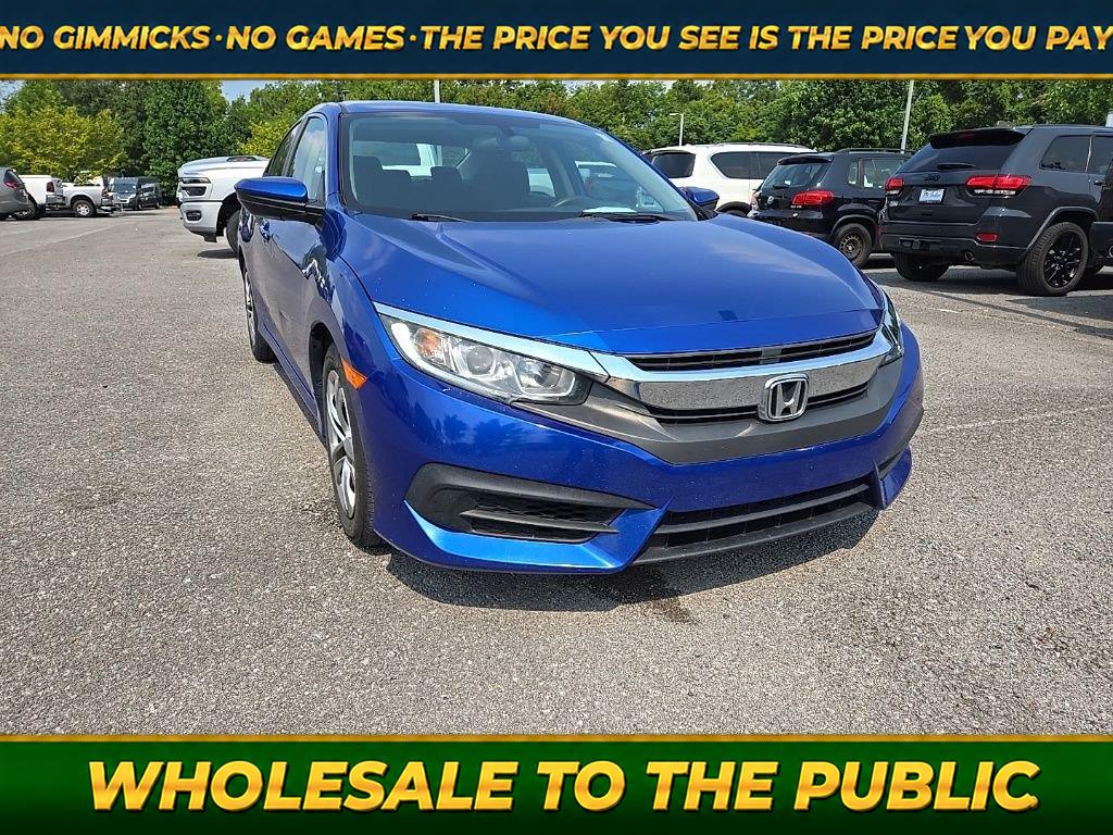 Aegean Blue Metallic 2017 Honda Civic Sedan Front-Wheel Drive Continuously Variable Transmission