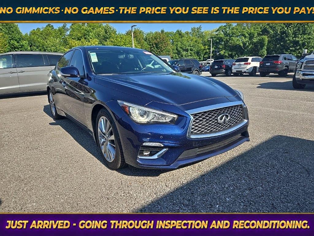 Grand Blue 2023 INFINITI Q50 Sedan Rear-Wheel Drive Automatic