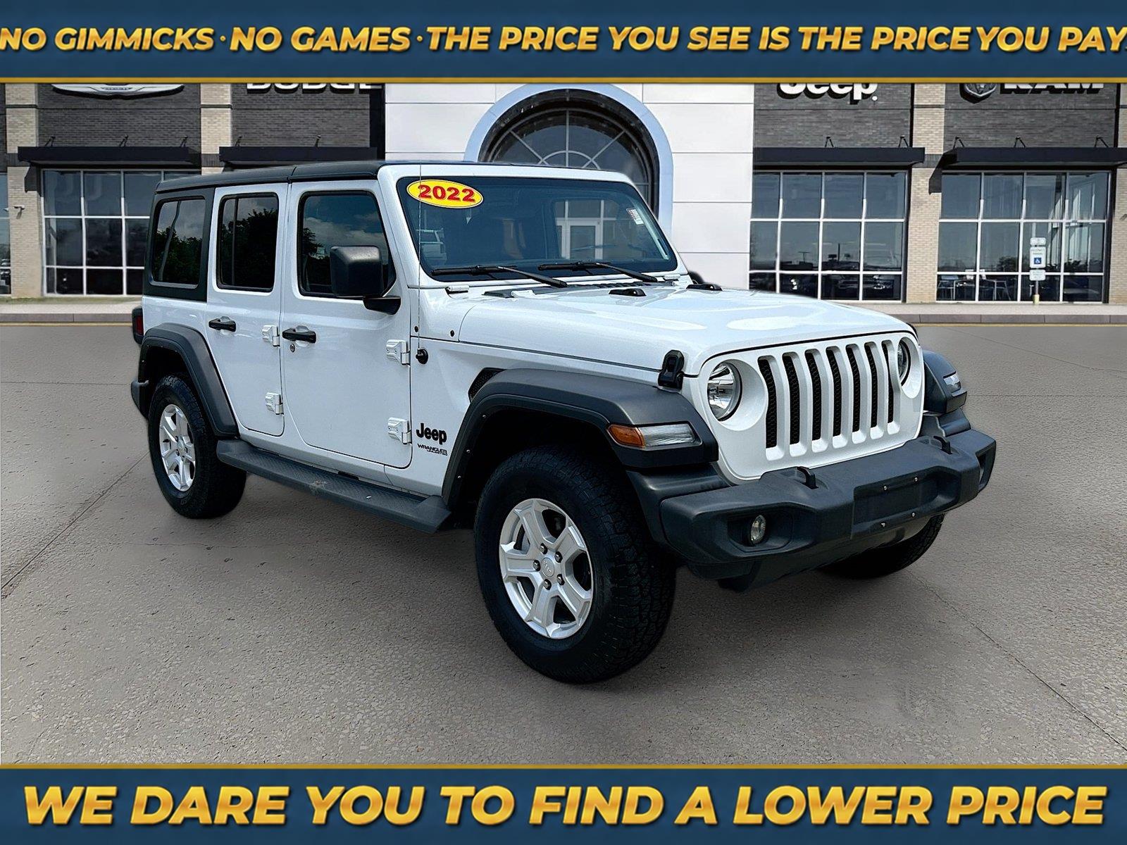 Bright White Clearcoat 2022 Jeep Wrangler SUV / Crossover Four-Wheel Drive 8-Speed Automatic