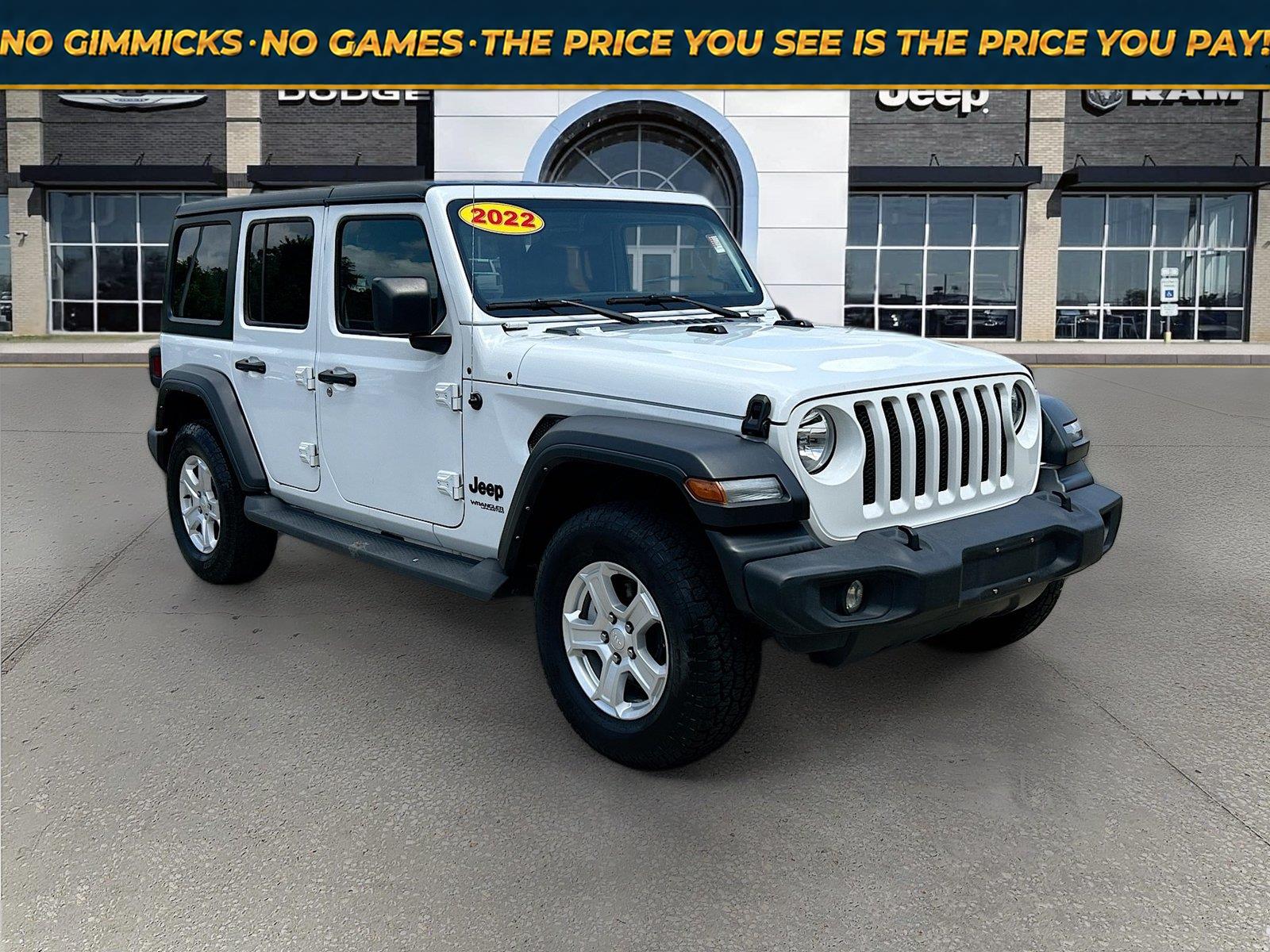 Bright White Clearcoat 2022 Jeep Wrangler SUV / Crossover Four-Wheel Drive 8-Speed Automatic