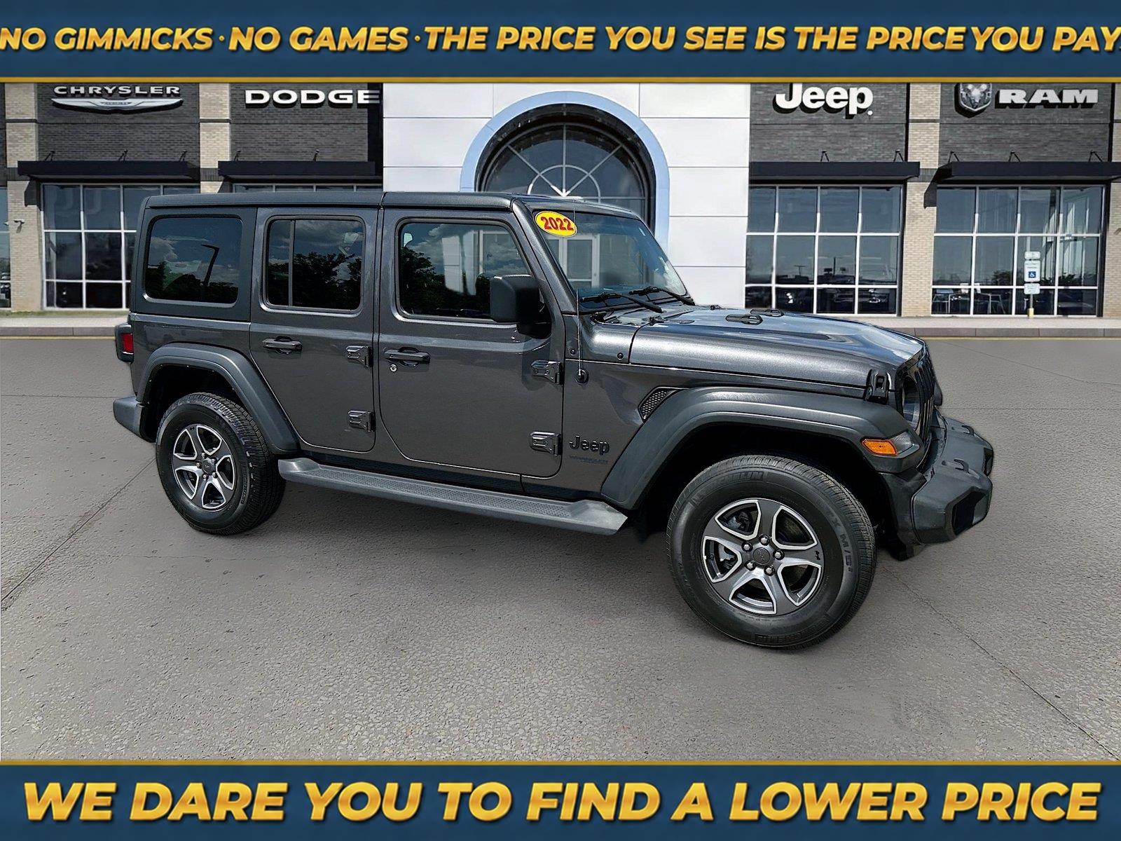 Gray (Granite Crystal Metallic Clearcoat) 2022 Jeep Wrangler SUV / Crossover Four-Wheel Drive 8-Speed Automatic