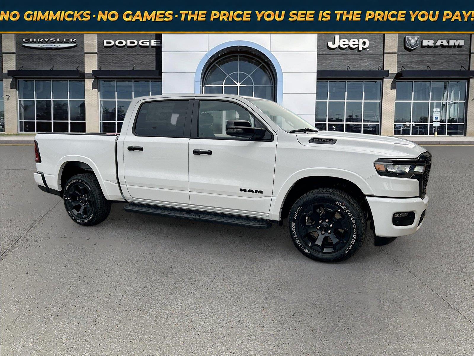 Bright White Clearcoat 2026 RAM 1500 Pickup Truck Four-Wheel Drive 8-Speed Automatic
