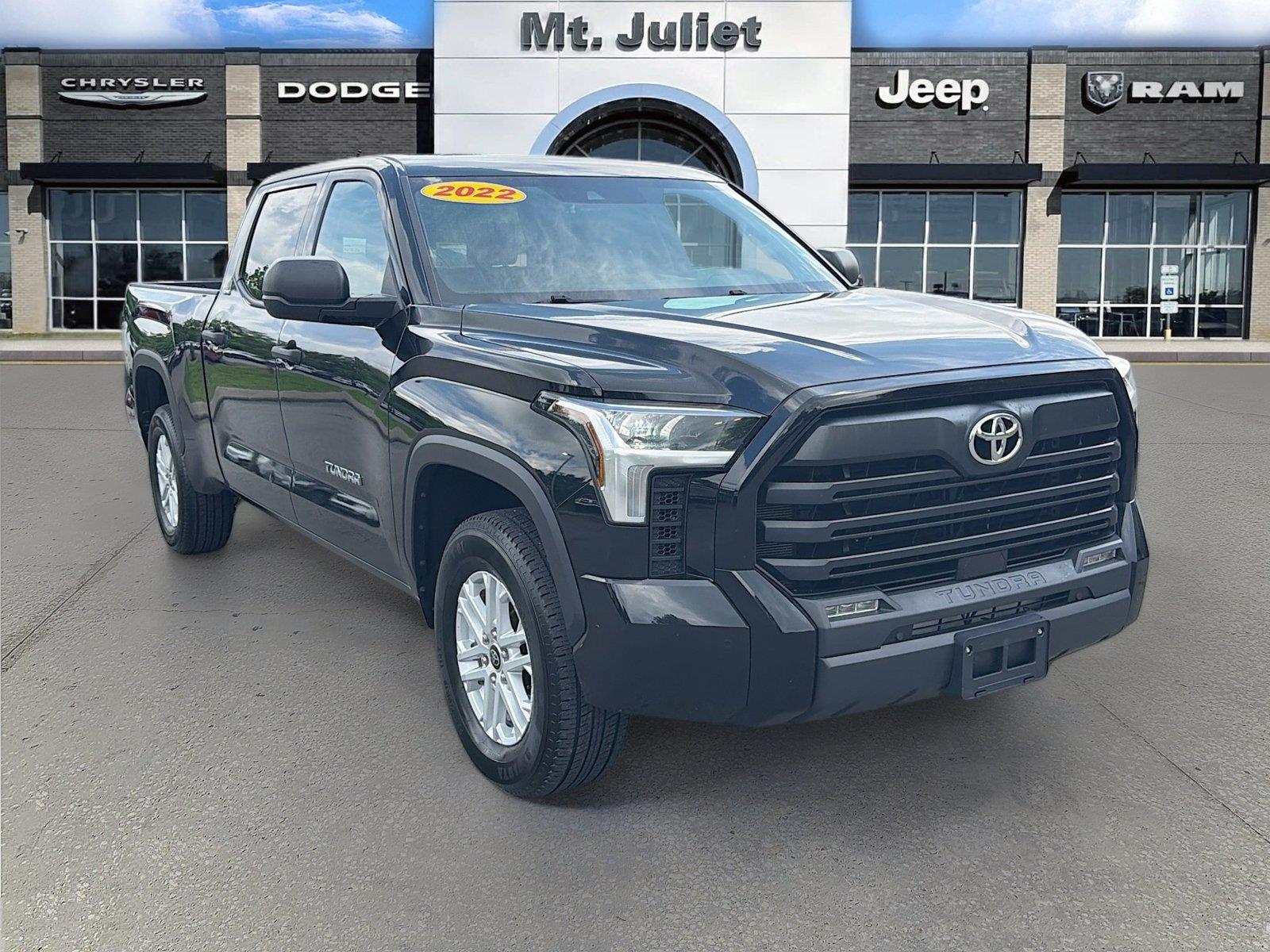 Midnight Black Metallic 2022 Toyota Tundra Pickup Truck Four-Wheel Drive Automatic