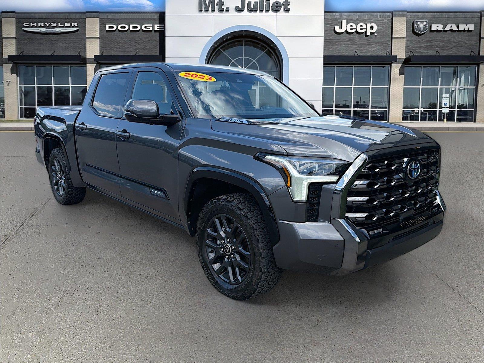 Magnetic Gray Metallic 2023 Toyota Tundra Hybrid Pickup Truck Four-Wheel Drive Automatic