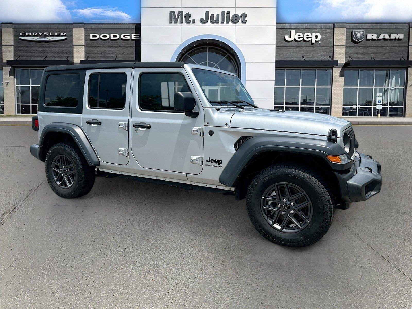 Silver Zynith Clearcoat 2024 Jeep Wrangler SUV / Crossover Four-Wheel Drive 8-Speed Automatic