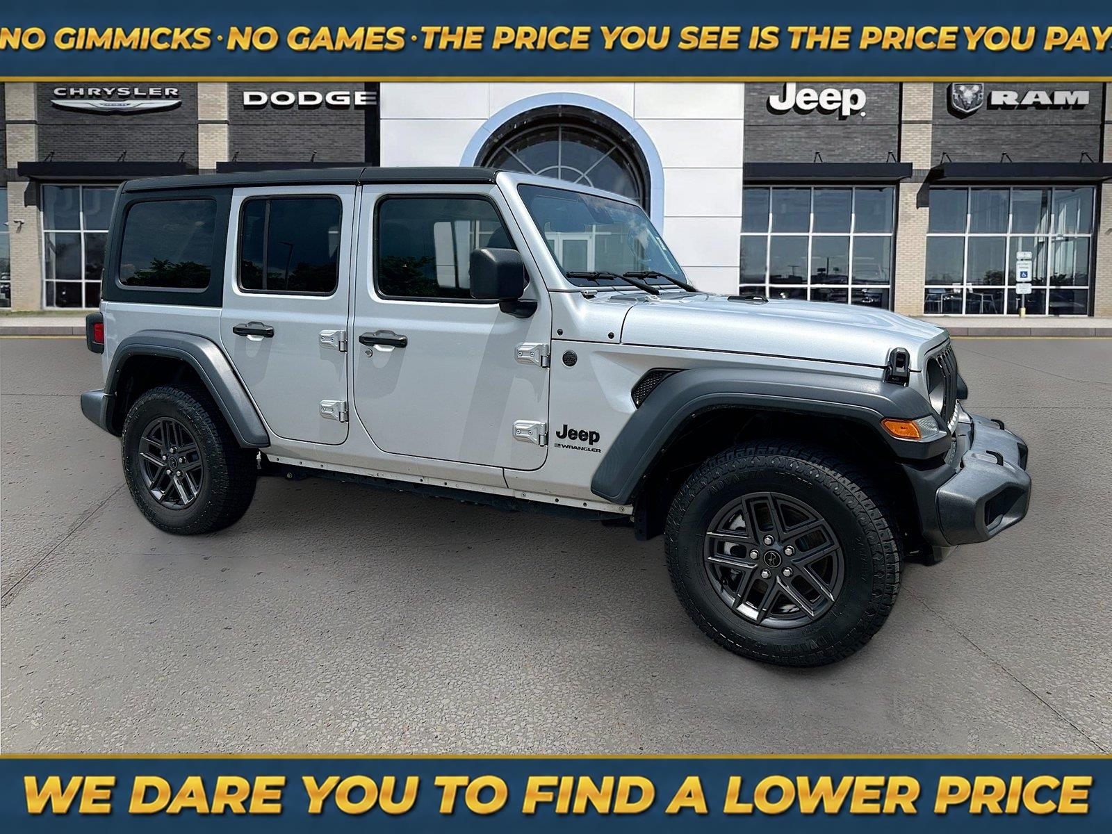 Silver Zynith Clearcoat 2024 Jeep Wrangler SUV / Crossover Four-Wheel Drive 8-Speed Automatic