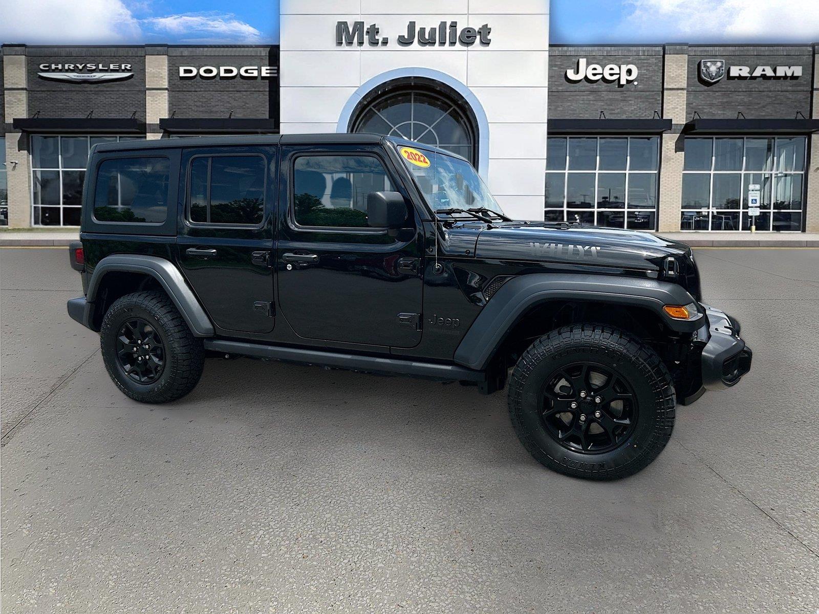Black Clearcoat 2022 Jeep Wrangler SUV / Crossover Four-Wheel Drive 8-Speed Automatic