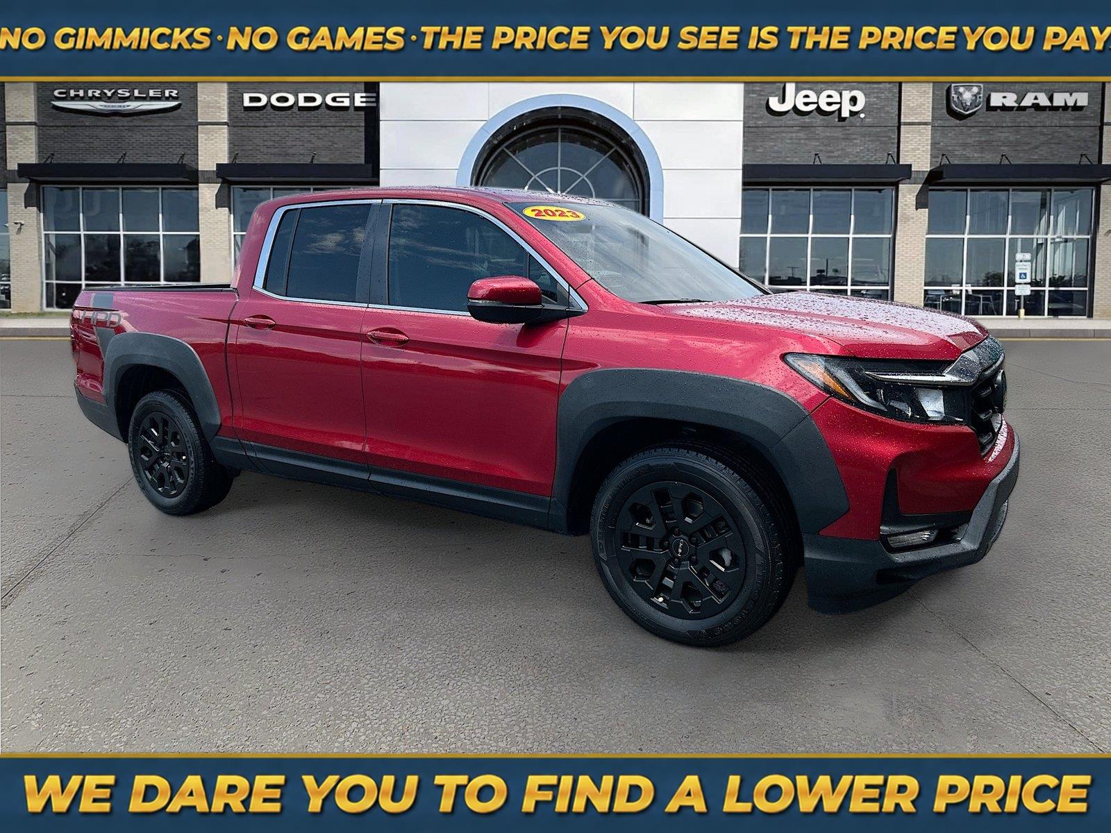 Radiant Red Metallic II 2023 Honda Ridgeline Pickup Truck All-Wheel Drive 9-Speed Automatic