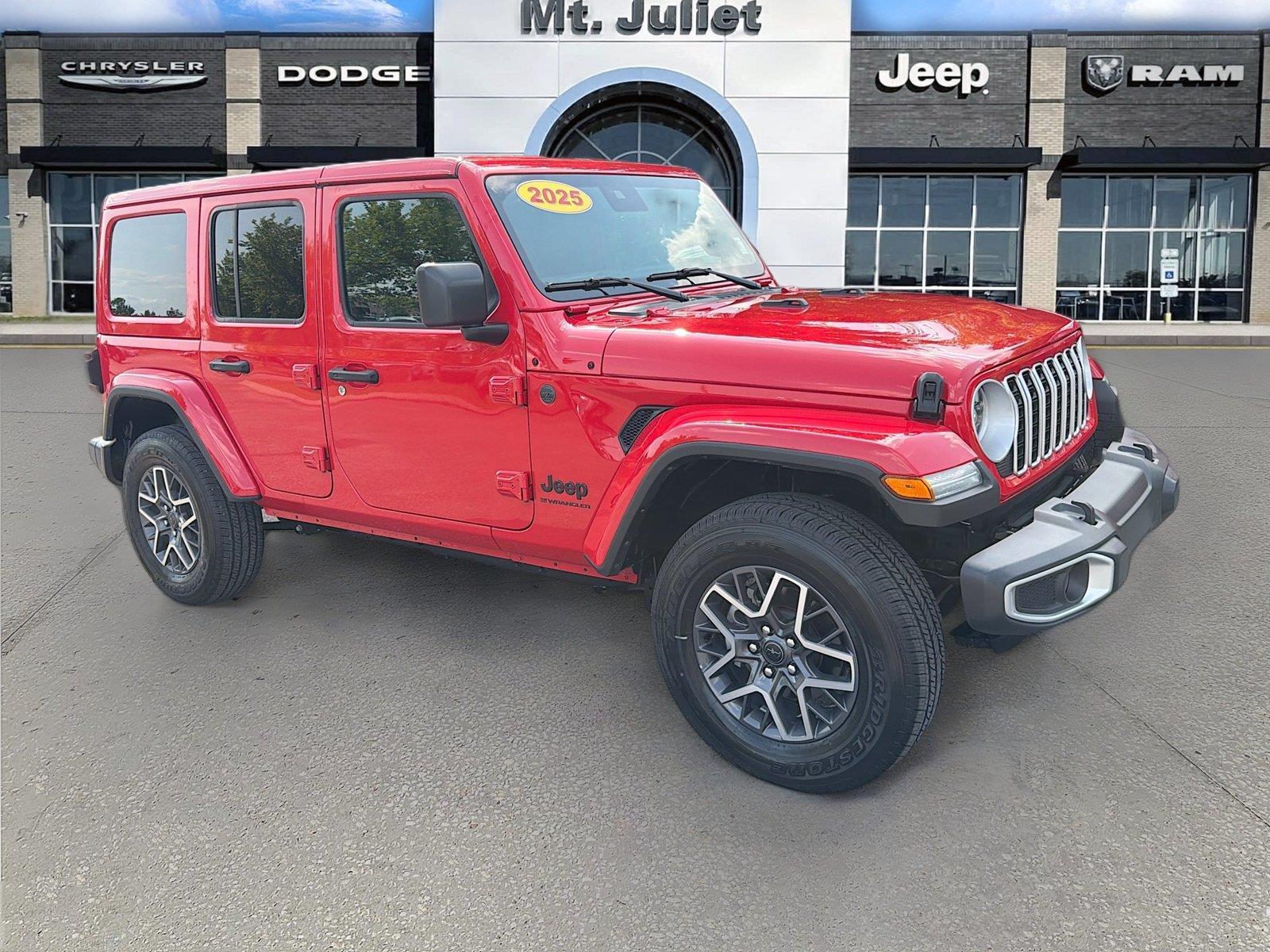 Firecracker Red Clearcoat 2025 Jeep Wrangler SUV / Crossover Four-Wheel Drive 8-Speed Automatic