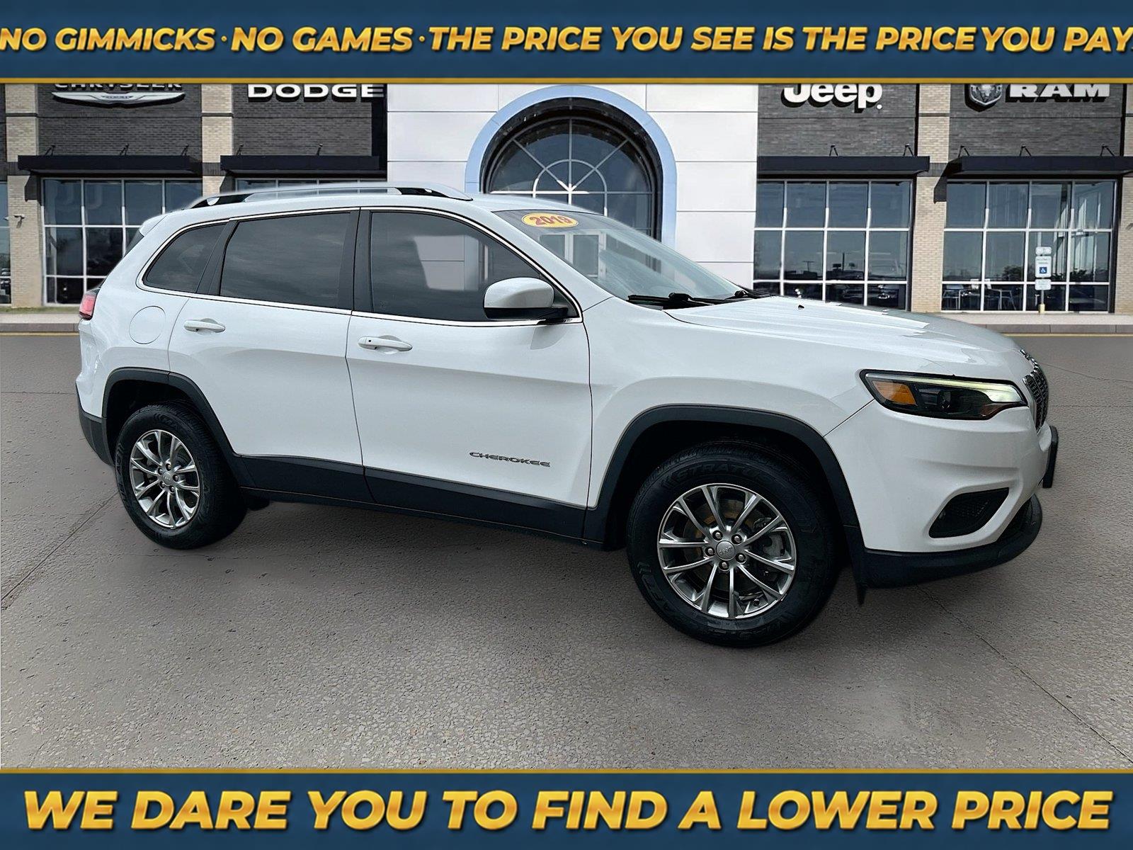 Bright White Clearcoat 2019 Jeep Cherokee SUV / Crossover Four-Wheel Drive 9-Speed Automatic