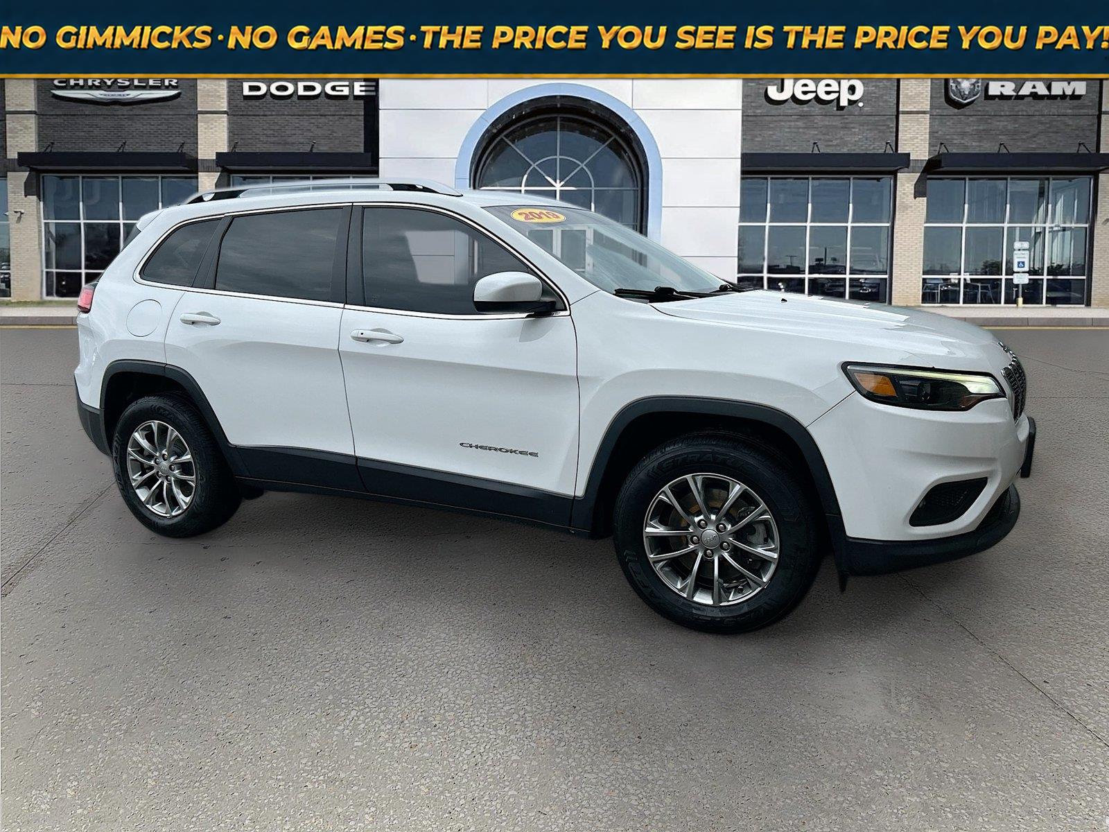Bright White Clearcoat 2019 Jeep Cherokee SUV / Crossover Four-Wheel Drive 9-Speed Automatic