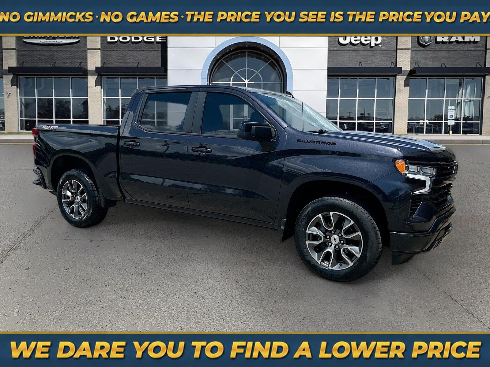 Black 2023 Chevrolet Silverado 1500 Pickup Truck Four-Wheel Drive Automatic