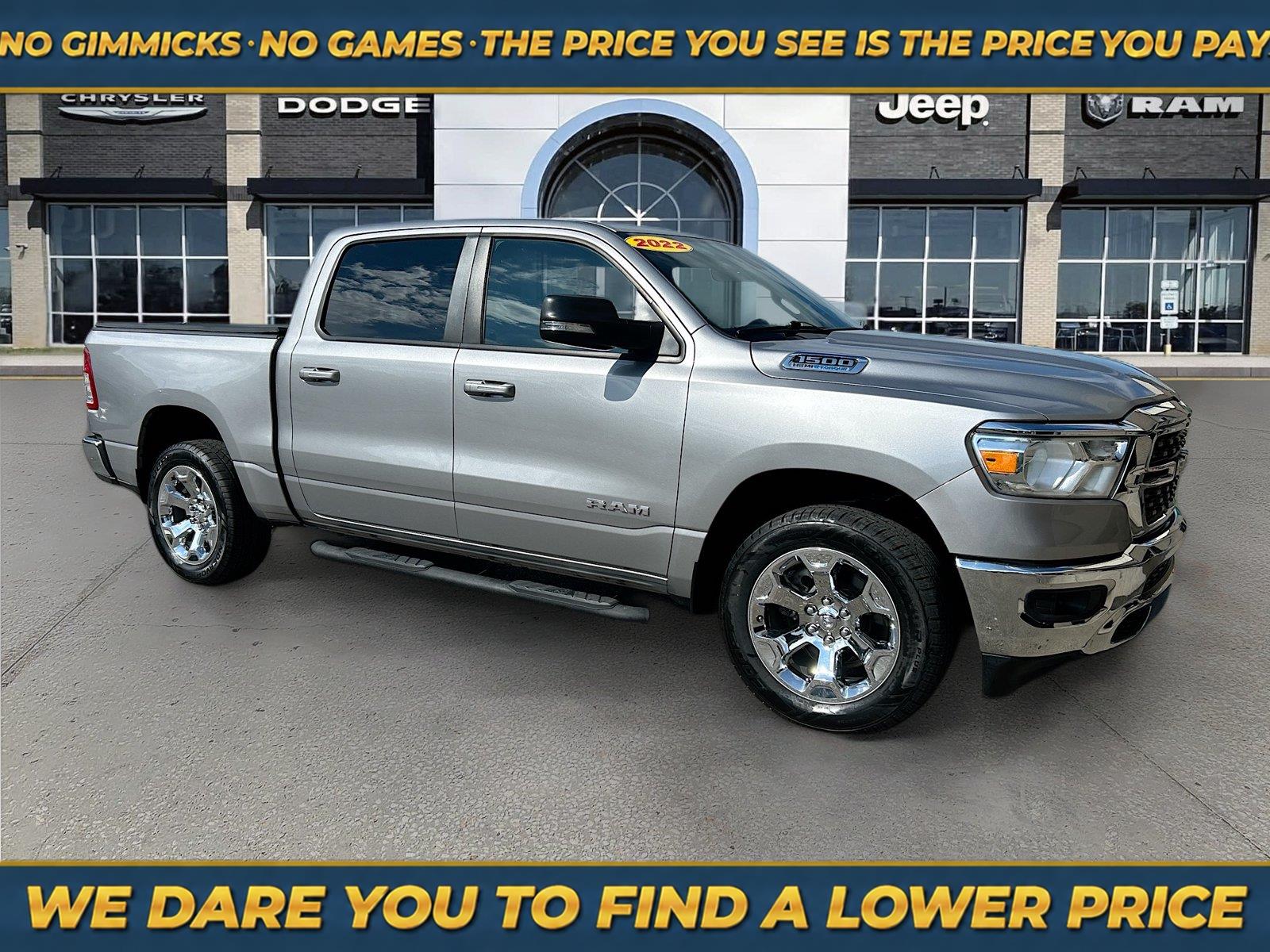 Billet Silver Metallic Clearcoat 2022 RAM 1500 Pickup Truck Four-Wheel Drive 8-Speed Automatic