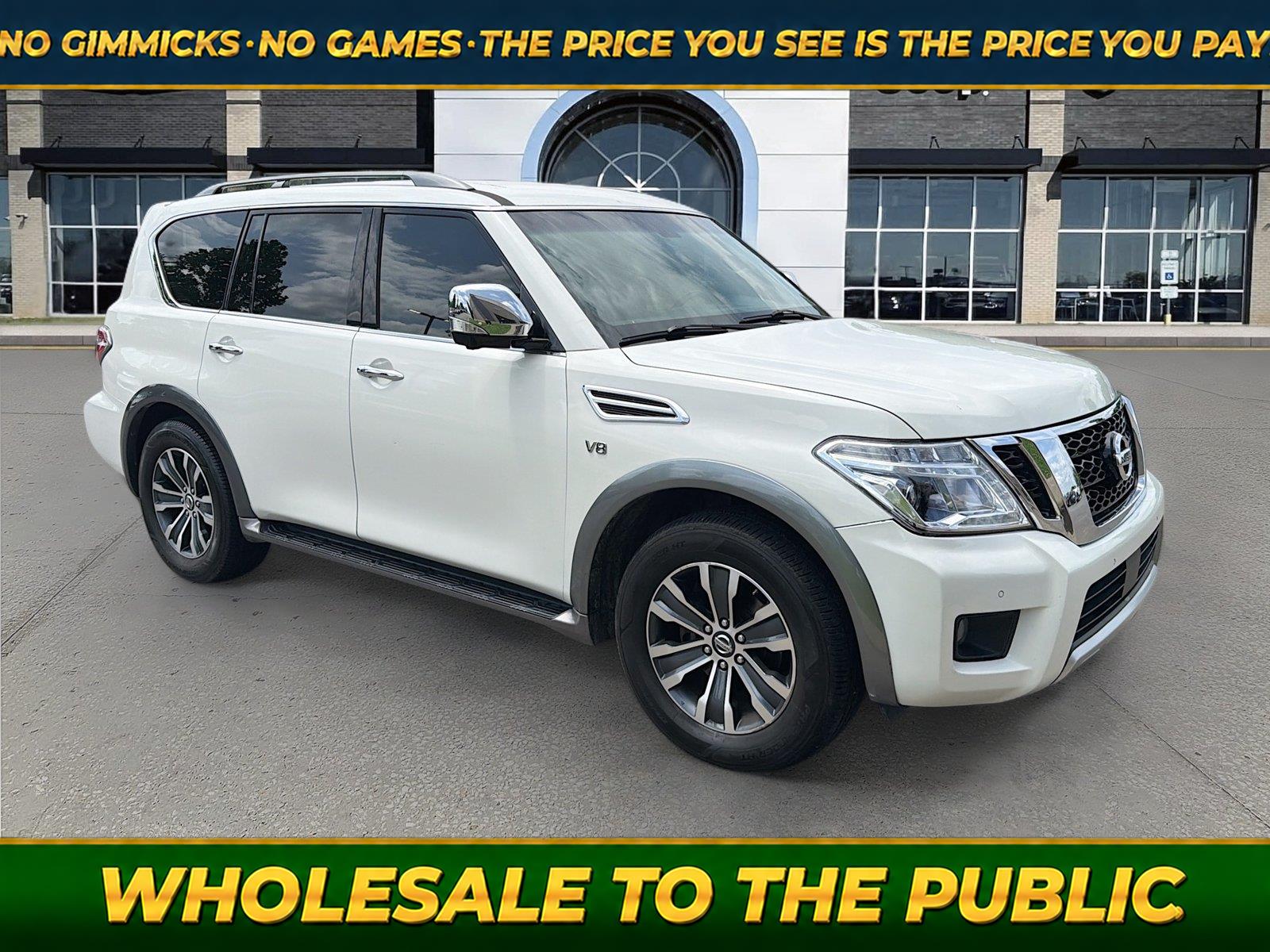 Pearl White 2017 Nissan Armada SUV / Crossover Four-Wheel Drive Automatic
