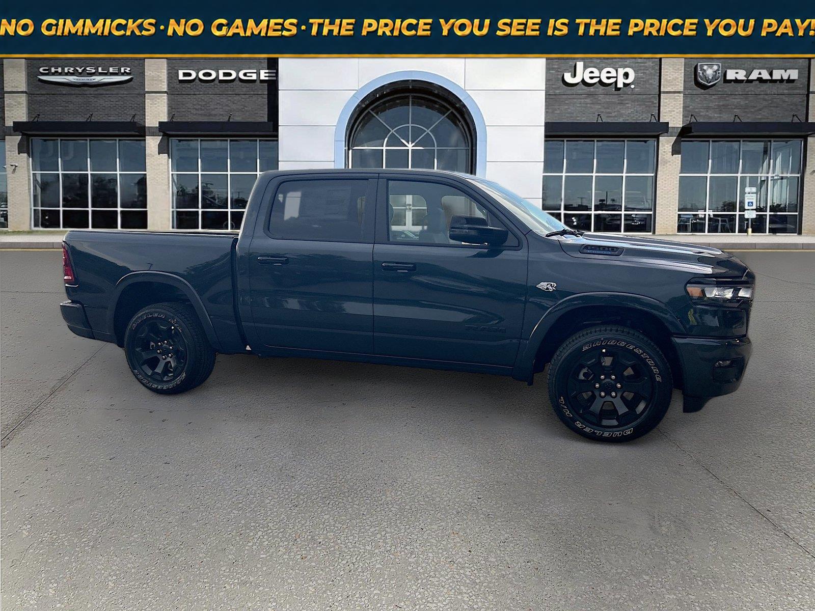 Forged Blue Metallic 2026 RAM 1500 Pickup Truck Four-Wheel Drive 8-Speed Automatic